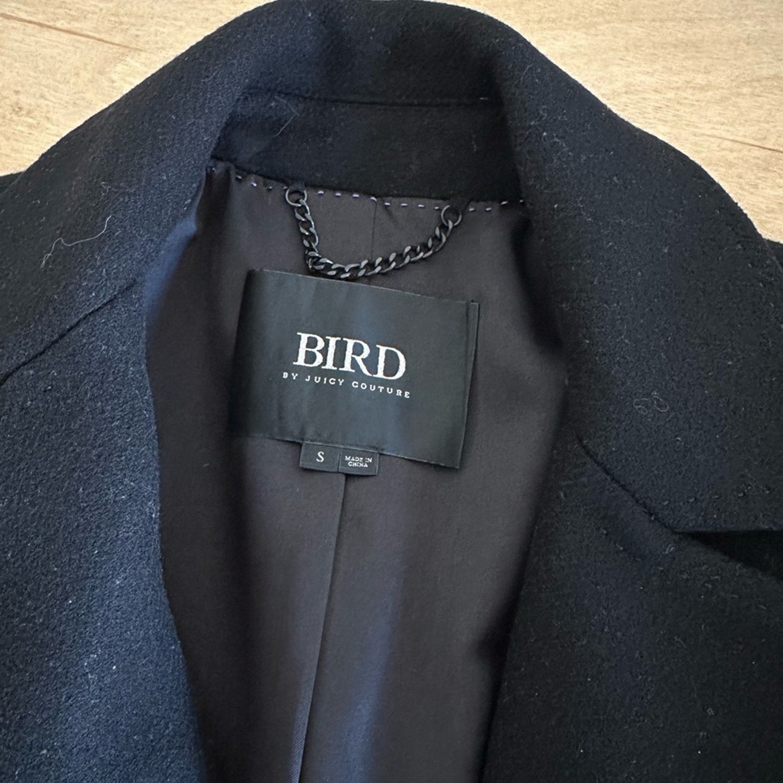 Juicy Couture Bird by Juicy Couture Wool Peacoat - Small black Size S / US 4 / IT 40 - 2 Thumbnail