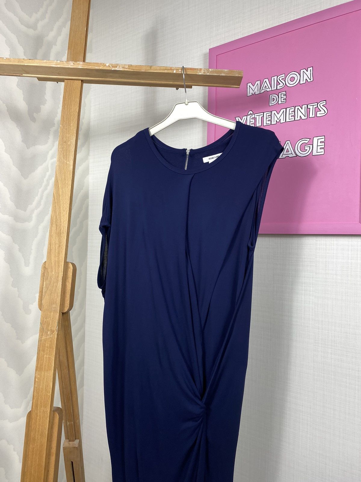 Designer × Helmut Lang Helmut Lang Asymmetrical Shoulder Dress Size M / US 6-8 / IT 42-44 - 4 Thumbnail