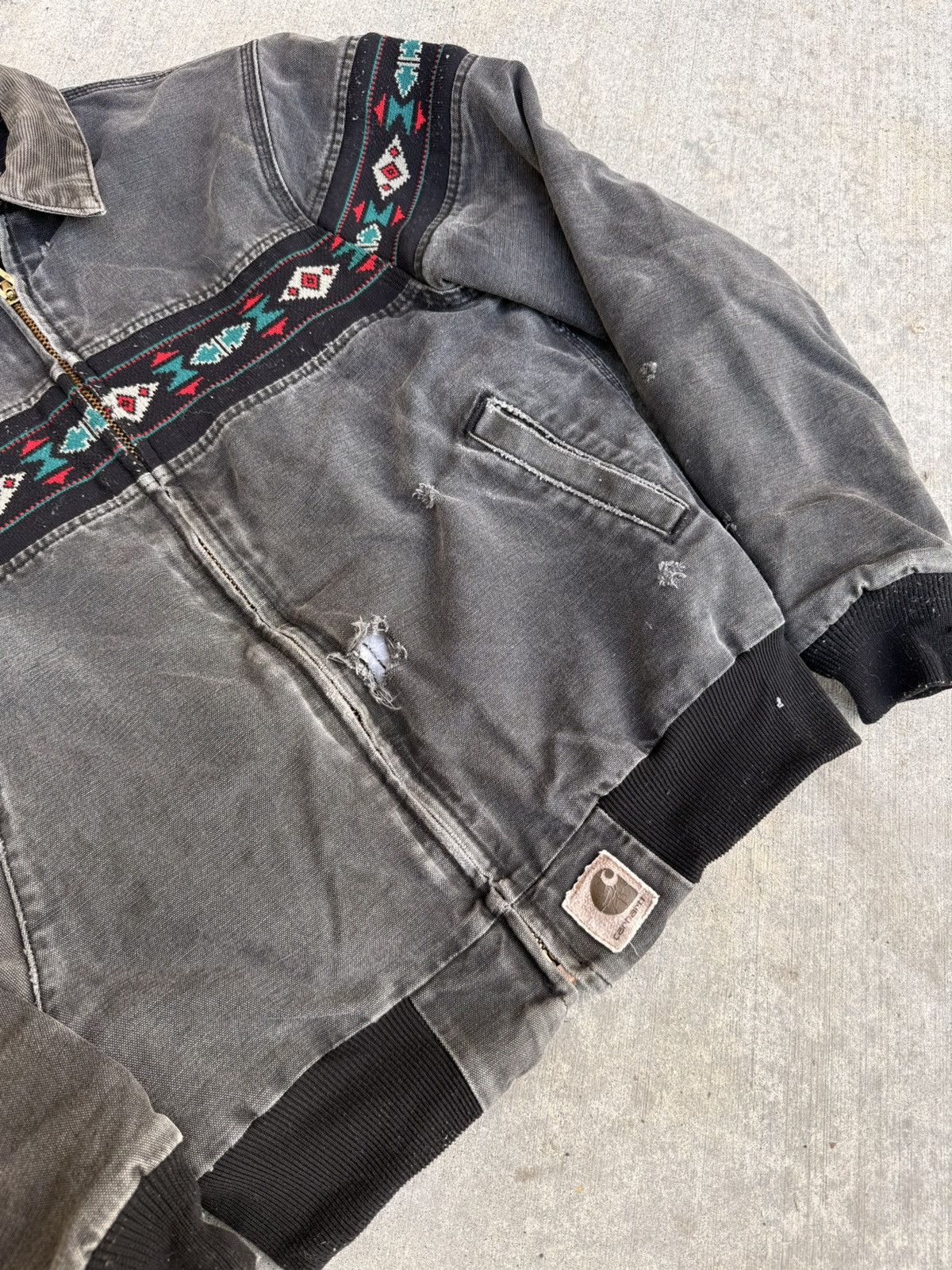 Carhartt Vintage 90s Carhartt Aztec Jacket Size US S / EU 44-46 / 1 - 3 Thumbnail