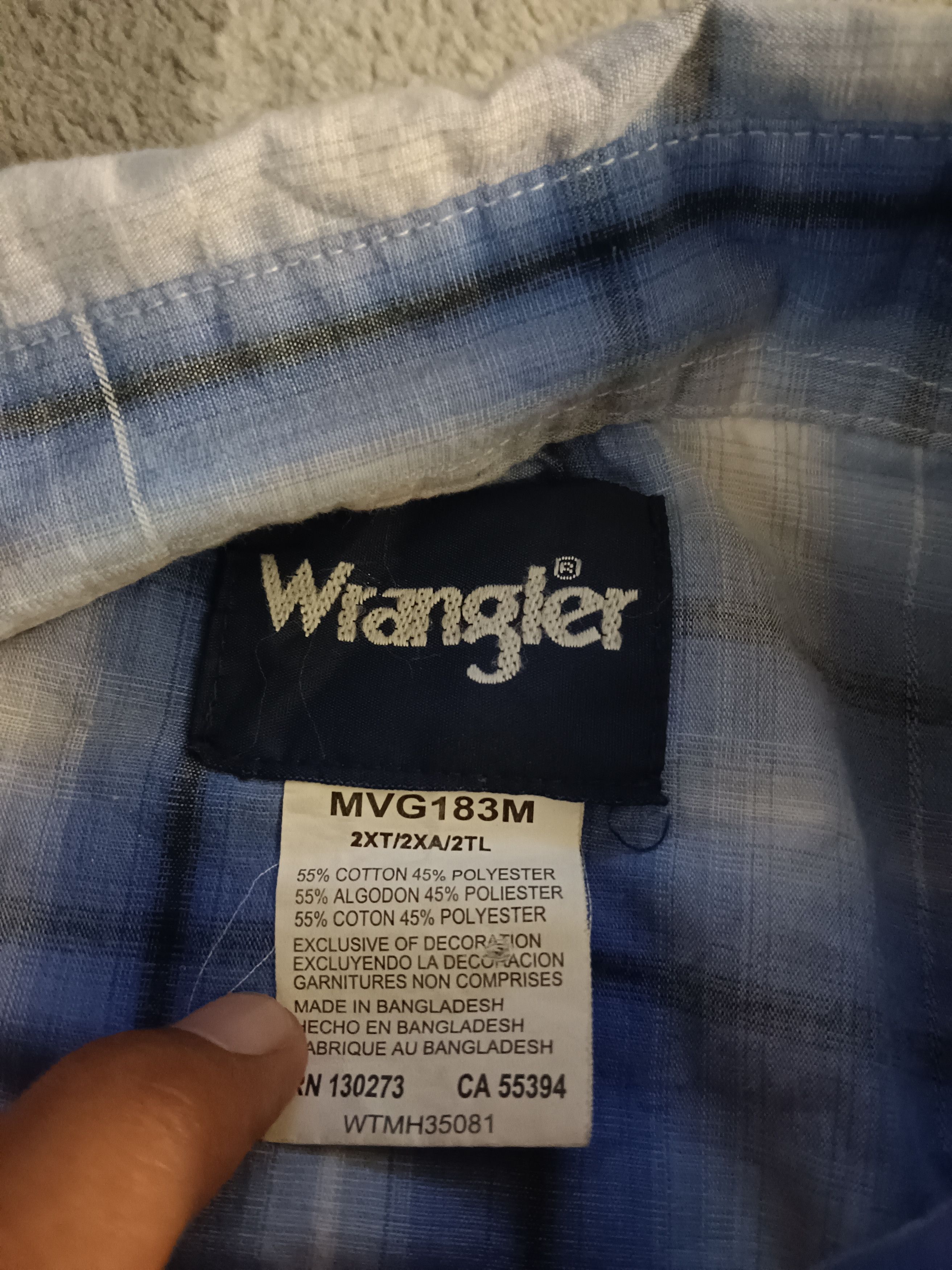 Wrangler Wrangler Western Shirt Long sleeve Big size 2XT Size US XXL / EU 58 / 5 - 4 Thumbnail