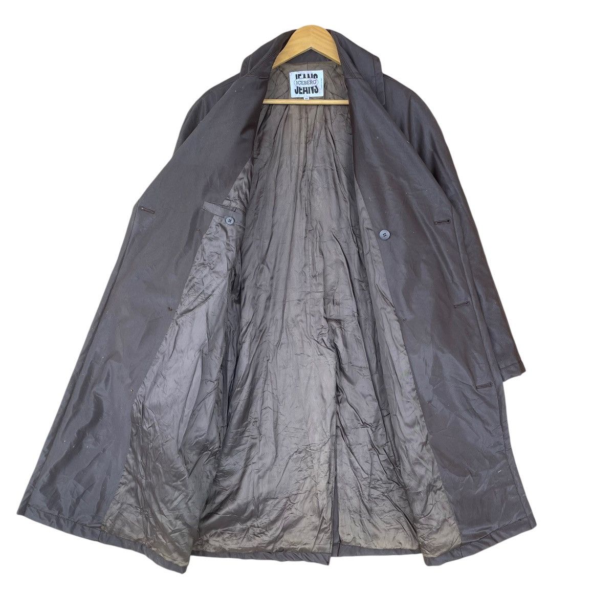 Iceberg × Vintage Vintage 90s Iceberg Jeans Waxed Long Coat Size US M / EU 48-50 / 2 - 10 Thumbnail