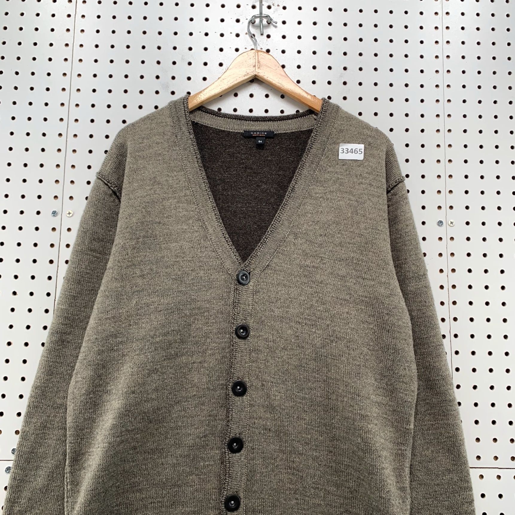 Vintage VINTAGE Codice Alpaca Wool Cardigan Sweater Mens Size L Brown Button Tight-Knit V-Neck Made in Italy Size US L / EU 52-54 / 3 - 2 Thumbnail
