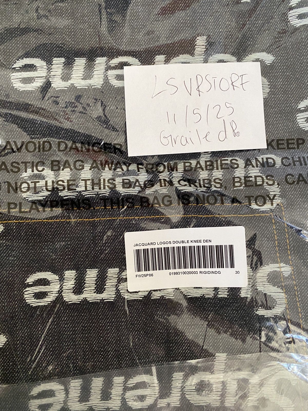 Supreme Supreme Jacquard Logos Double Knee Denim Painter Jean sz 30 Size US 30 / EU 46 - 5 Thumbnail