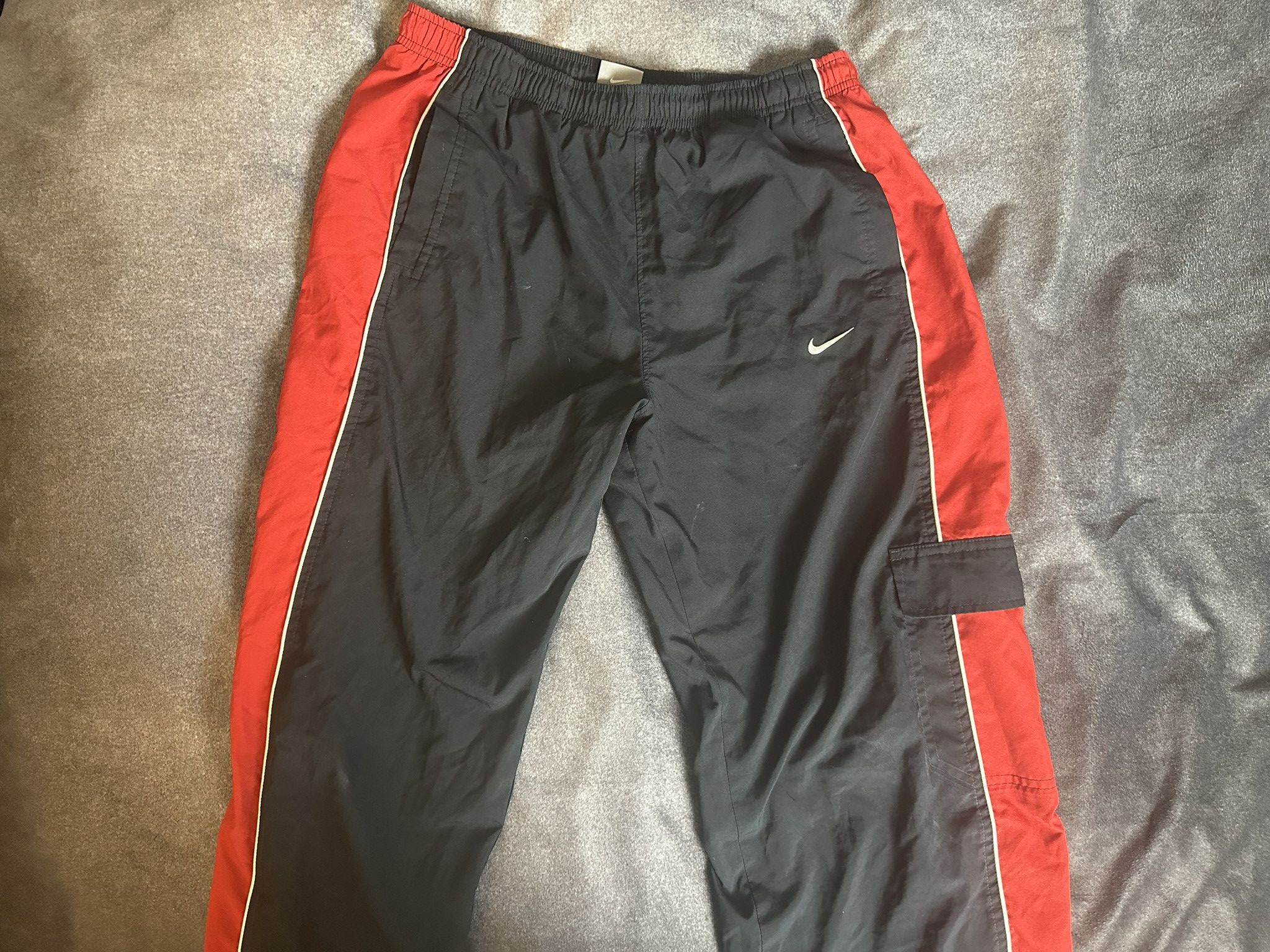 Nike Vintage Nike Track Pants — Black/Red Size US 31 - 1 Thumbnail