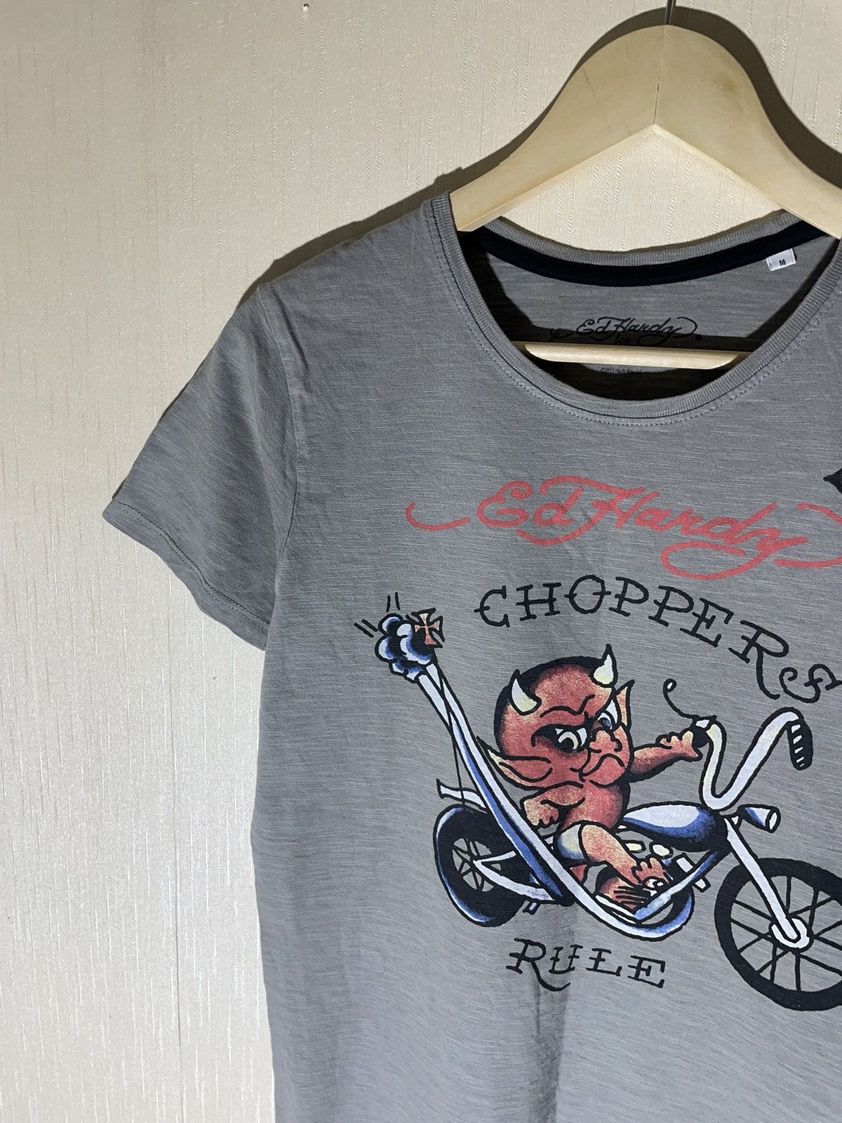 Ed Hardy × Japanese Brand × West Coast Choppers Ed Hardy Choppers Japanese streetwear T shirt Size US S / EU 44-46 / 1 - 3 Thumbnail