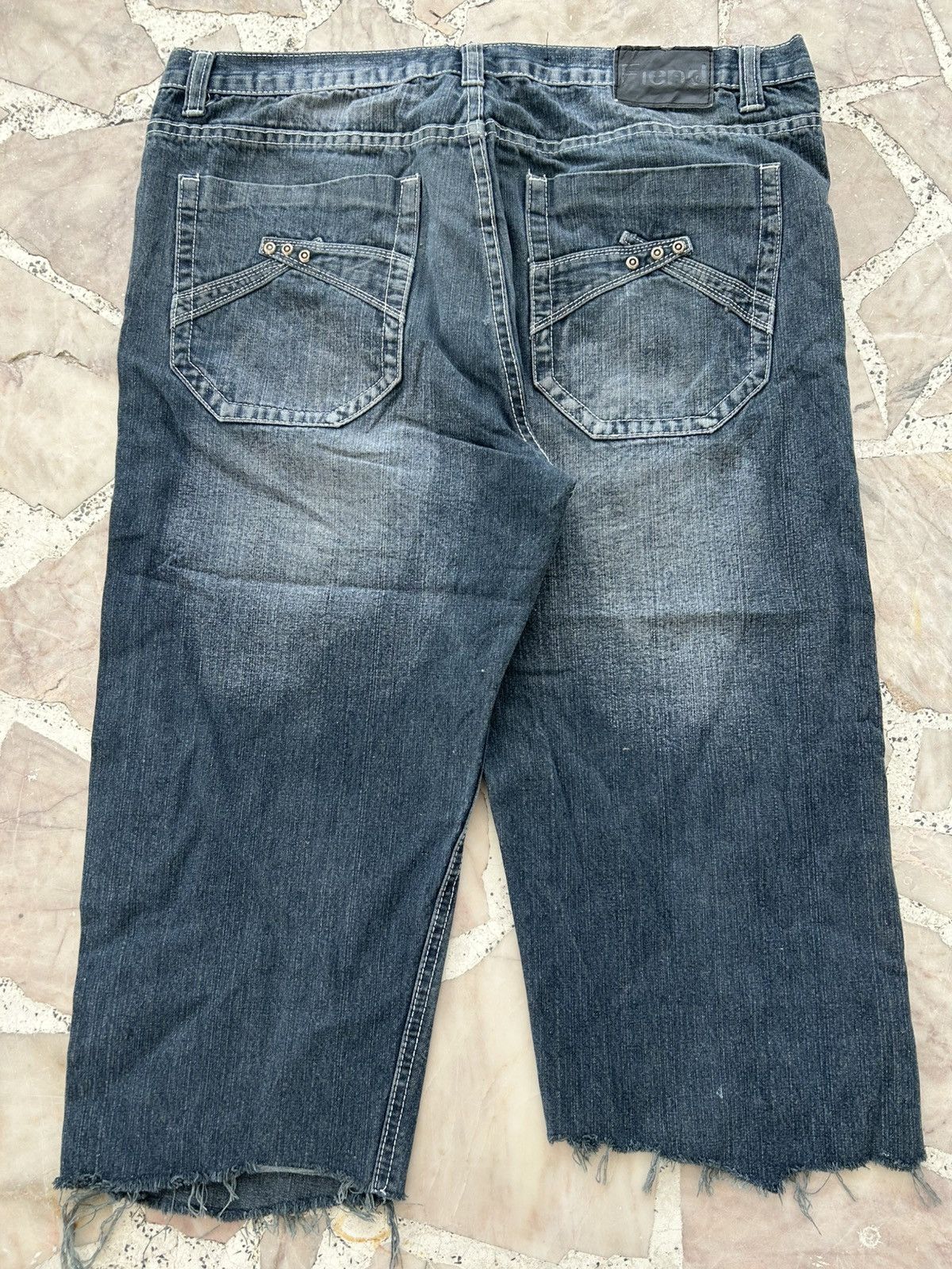 Japanese Brand Fiend Jorts Japan Assymetrical Denim Size US 37 - 2 Thumbnail
