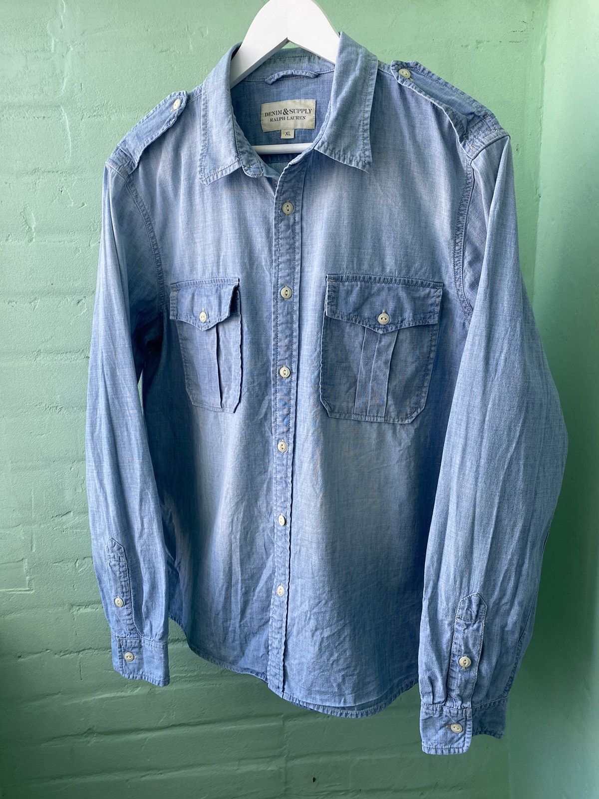 Vintage Ralph Lauren DENIM&SUPPLY Remake Work Shirt Size XL Size US XL / EU 56 / 4 - 2 Thumbnail