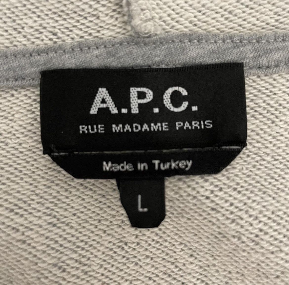 A.P.C. A.P.C Gray Quentin Hoodie Size US L / EU 52-54 / 3 - 6 Thumbnail