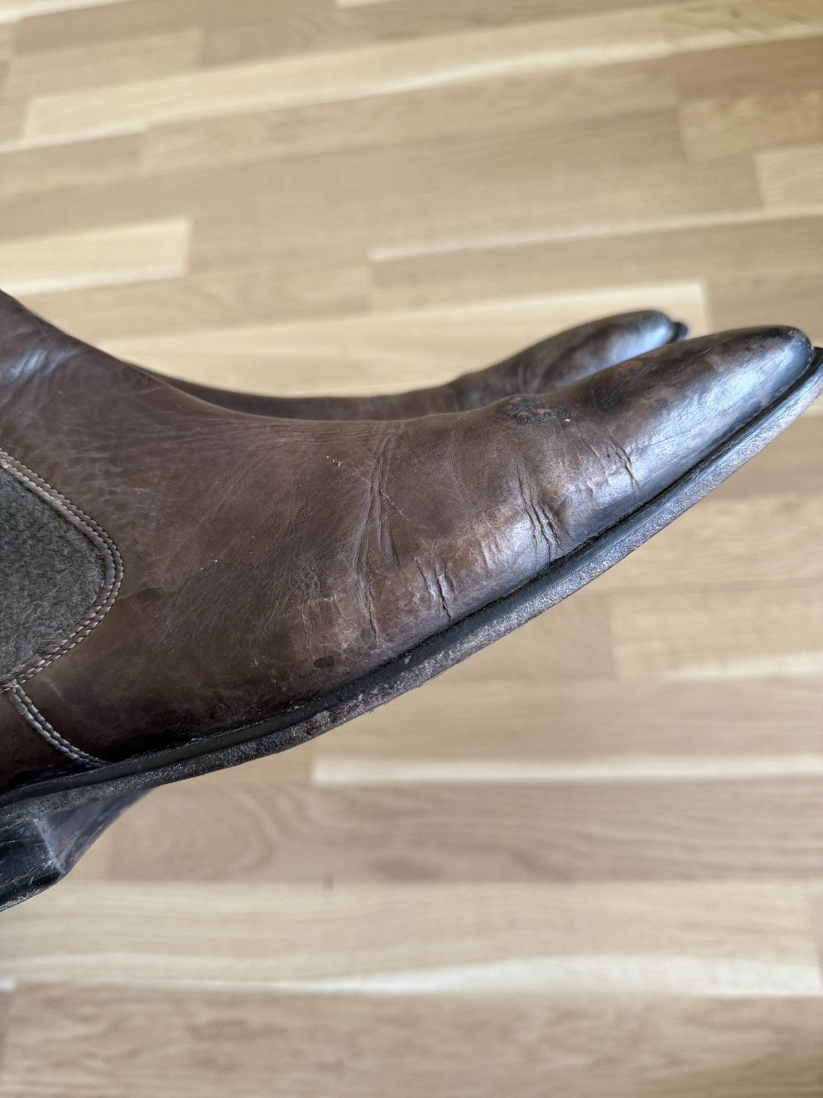 A.S.98 Vintage leather boots avant garde western stckholm 2000s Size US 8 / EU 41 - 6 Thumbnail