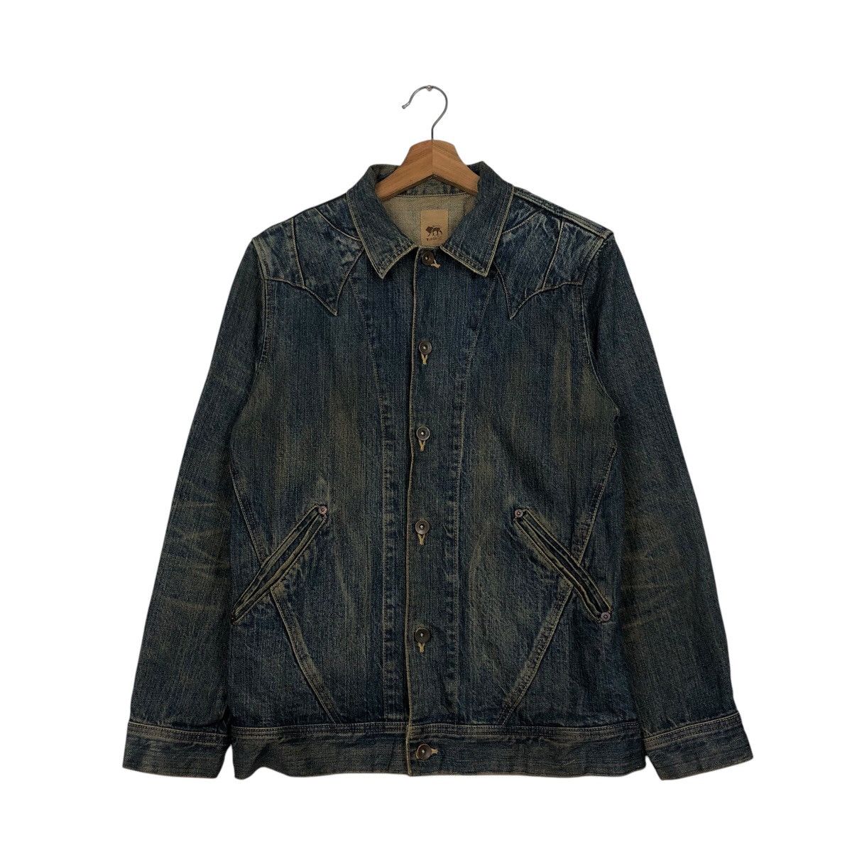 Hysteric Glamour 📌Vintage Biker Trucker Denim Jacket Button Made in Japan Size US M / EU 48-50 / 2 - 2 Thumbnail