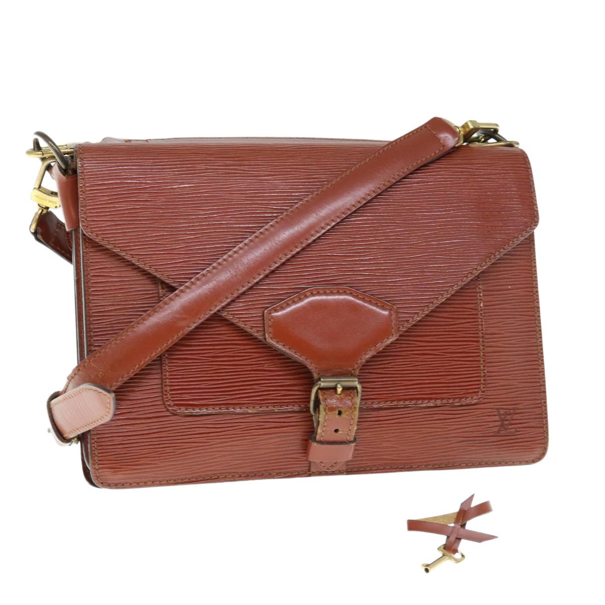 Louis Vuitton LOUIS VUITTON Epi Biface Hand Bag Brown M52323 Size ONE SIZE - 1 Thumbnail