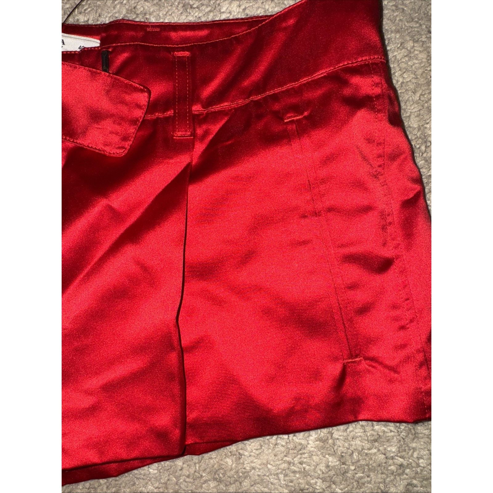 Prada Prada Vintage Mini Shorts Red Y2K Silky Size 40/Small Size 27" / US 4 / IT 40 - 3 Thumbnail