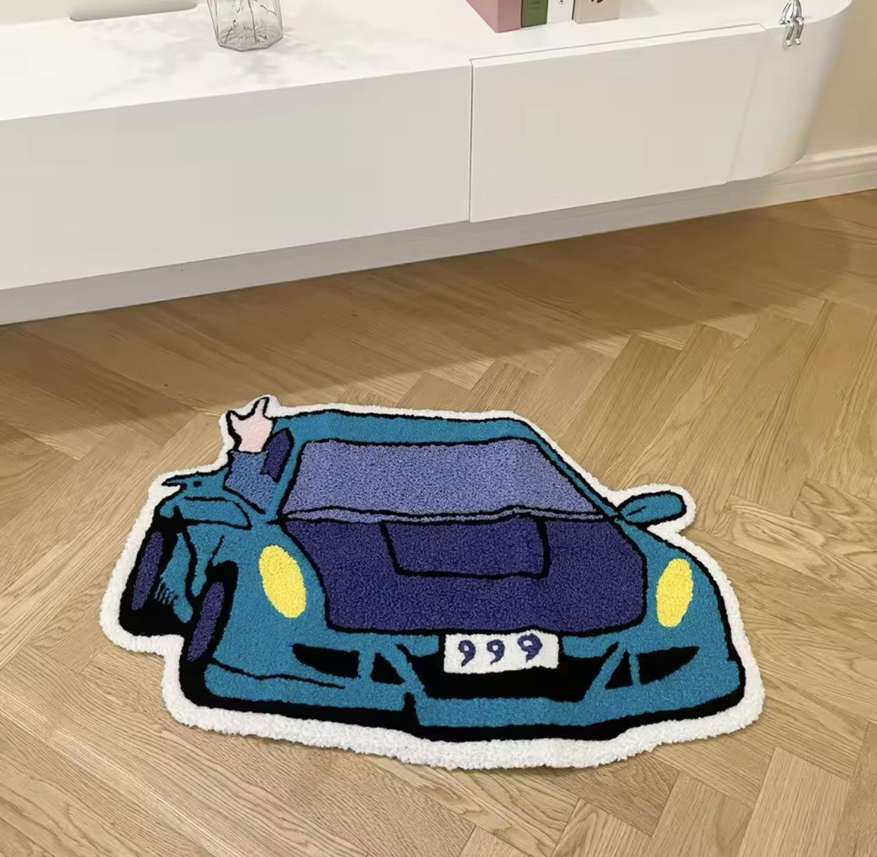 Japanese Brand Racing Car Shaped Tufting Rug Size ONE SIZE - 3 Thumbnail