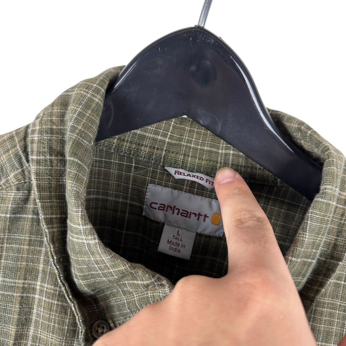 Carhartt Mens Y2K Carhartt Plaid Green Button Down Shirt Size US L / EU 52-54 / 3 - 7 Thumbnail