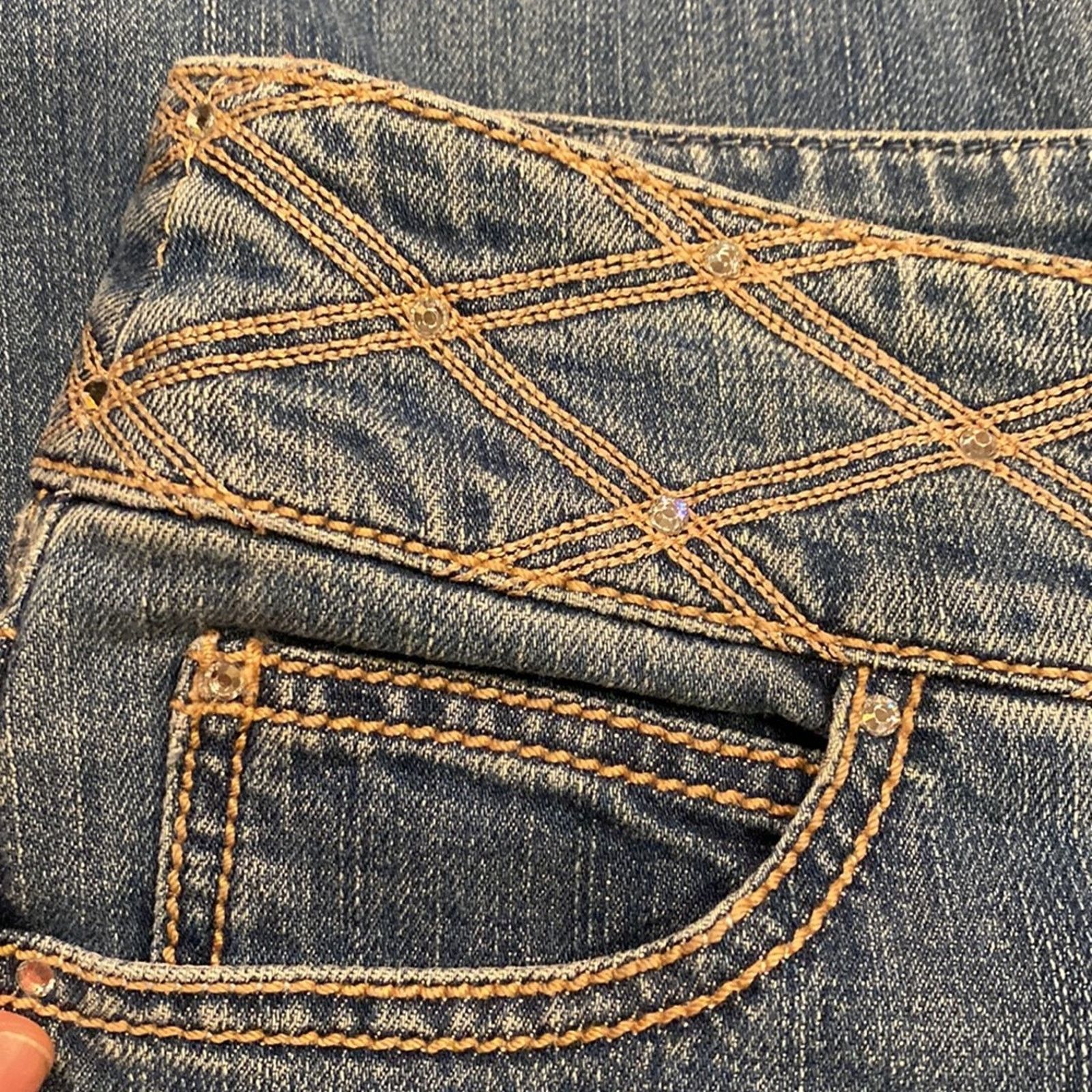 Escada Vintage ESCADA Rhinestones Bootcut Jeans SZ.40 Size 32" / US 10 / IT 46 - 5 Thumbnail