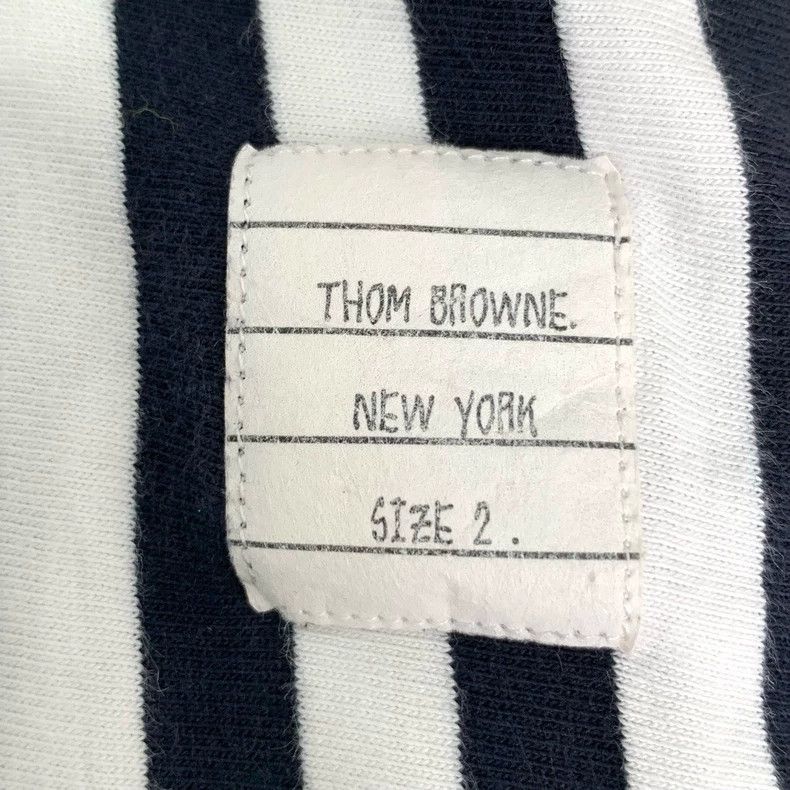 Thom Browne Thom Browne Black and white striped round-neck cotton short Size US M / EU 48-50 / 2 - 6 Thumbnail