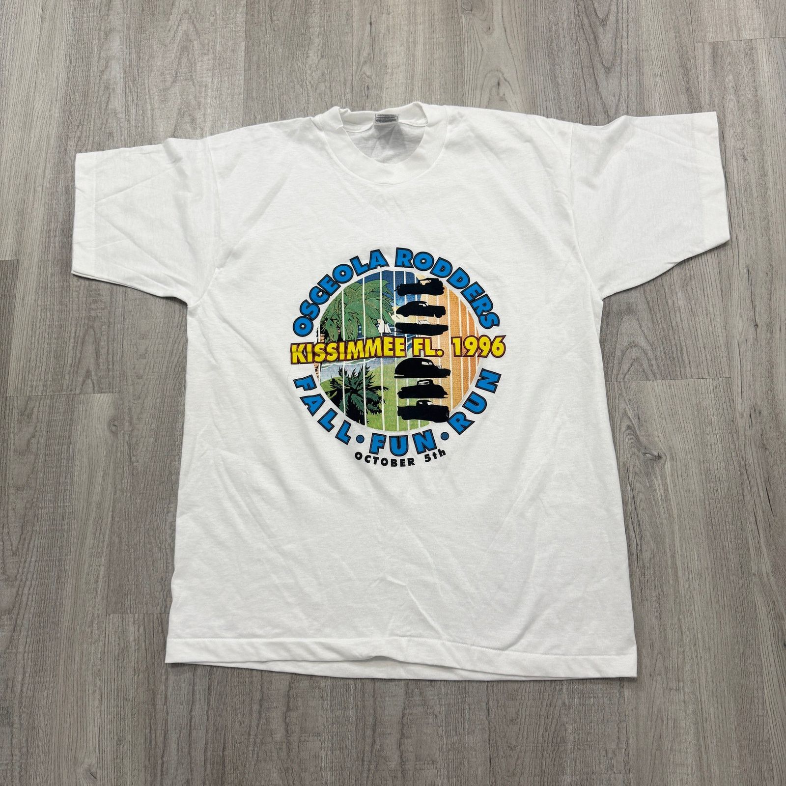 Vintage Vintage Osceola Rodders Fun Run Shirt Men Large 1996 Hot Rod Size US L / EU 52-54 / 3 - 1 Thumbnail