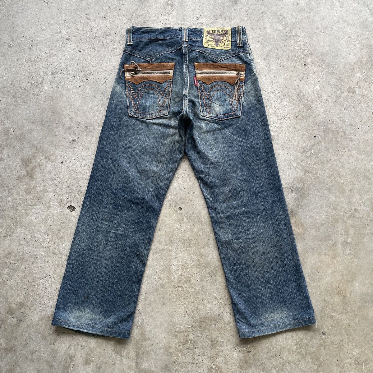 Edwin Vintage Edwin Rusty Denim Faded Distressed Jeans Pants W32 Size US 32 / EU 48 - 12 Thumbnail