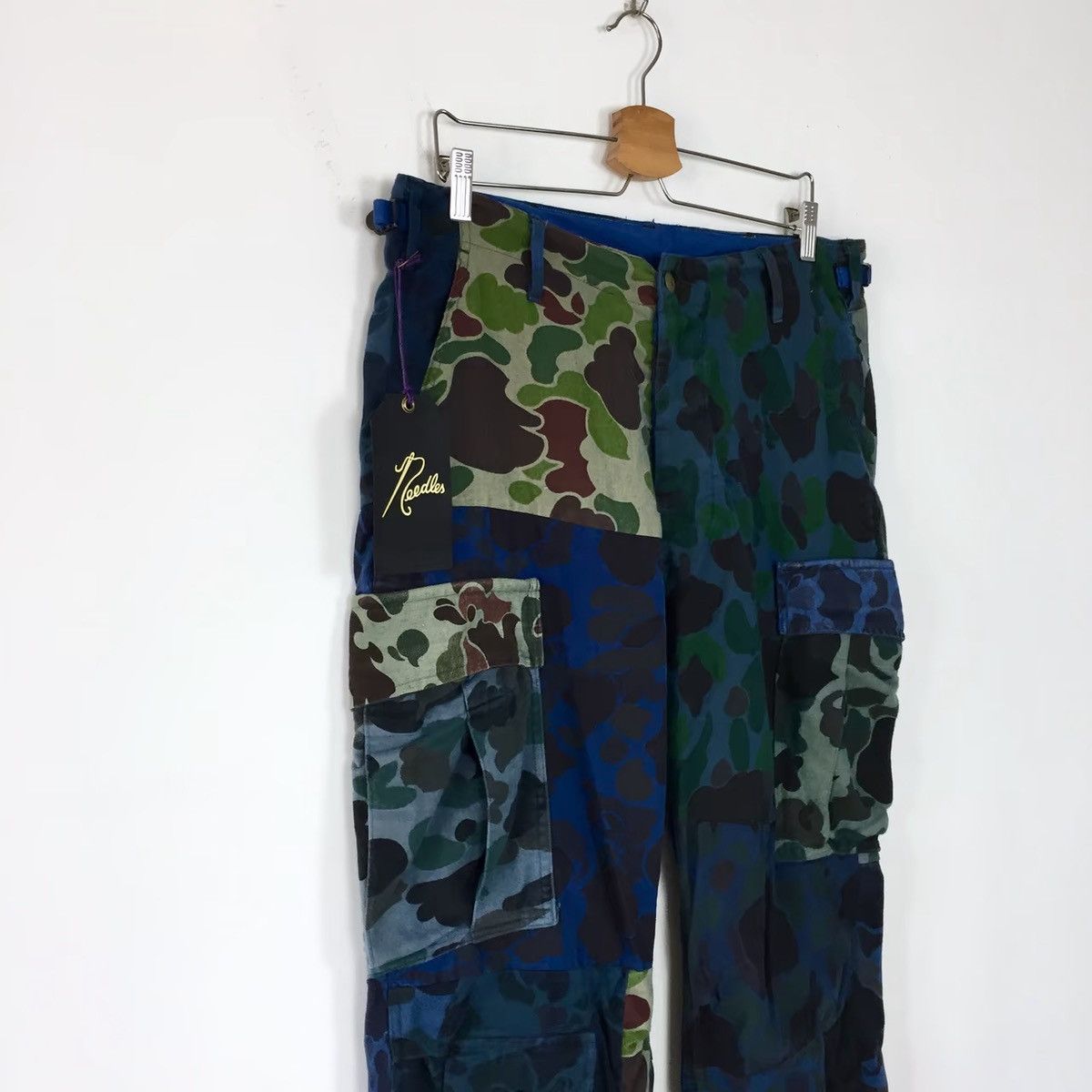 Needles REBUILD BY NEEDLES FW16 PATCHWORK CAMO PANTS Size US 34 / EU 50 - 5 Thumbnail