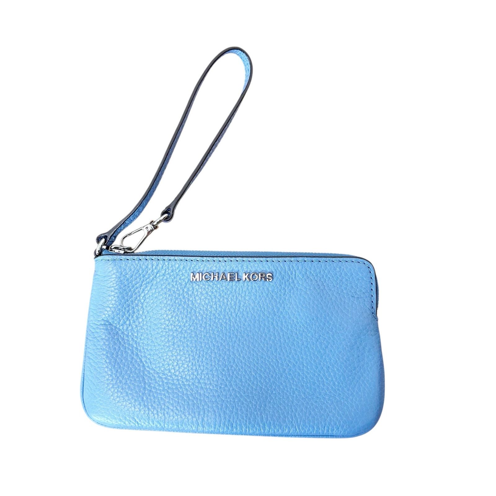 Michael Kors Blue Leather Wristlet Wallet, Women's