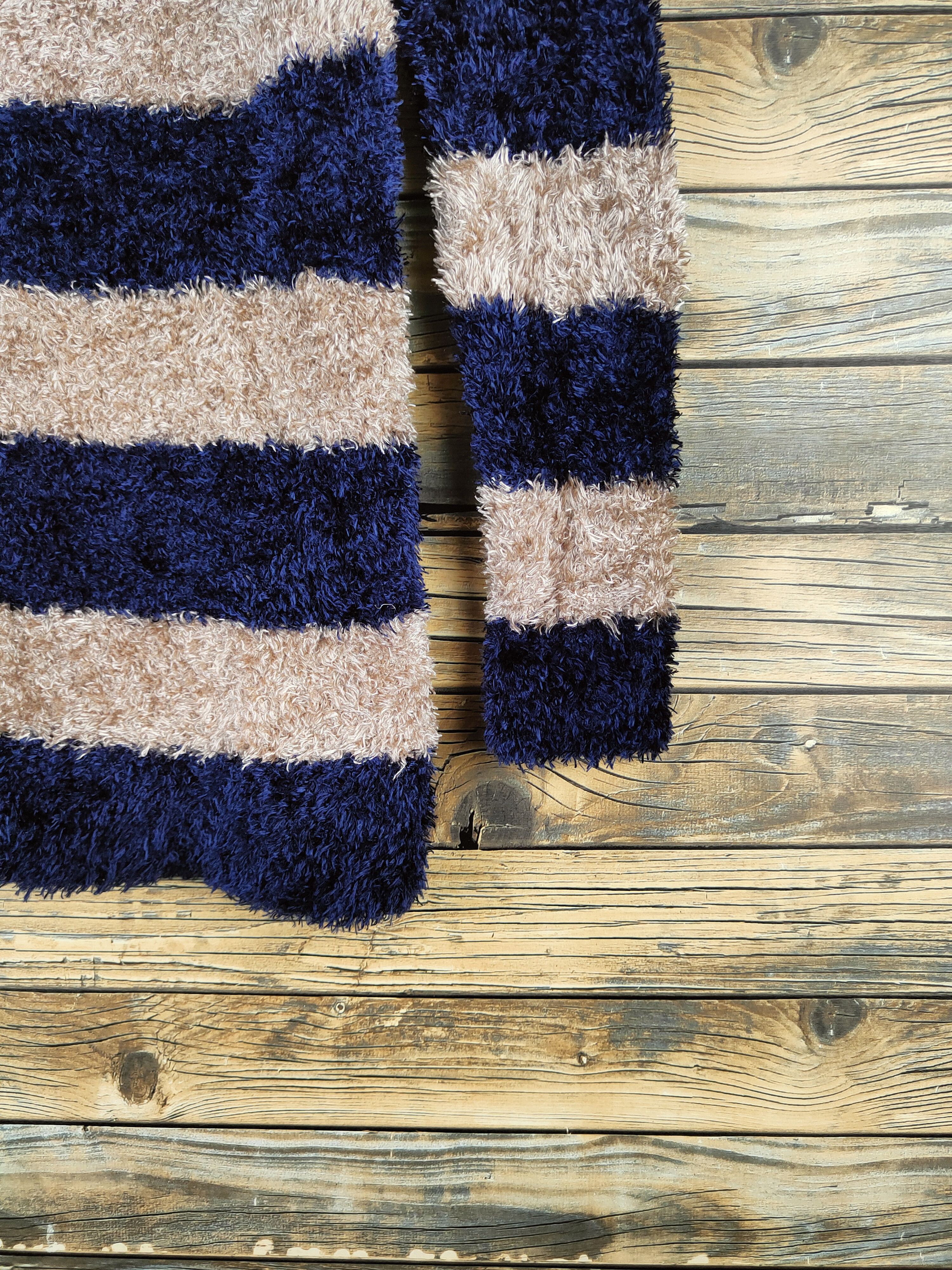 Japanese Brand DL Persodea Navy Brown Fur Mohair Knitwear #46-919 Size S / US 4 / IT 40 - 6 Thumbnail