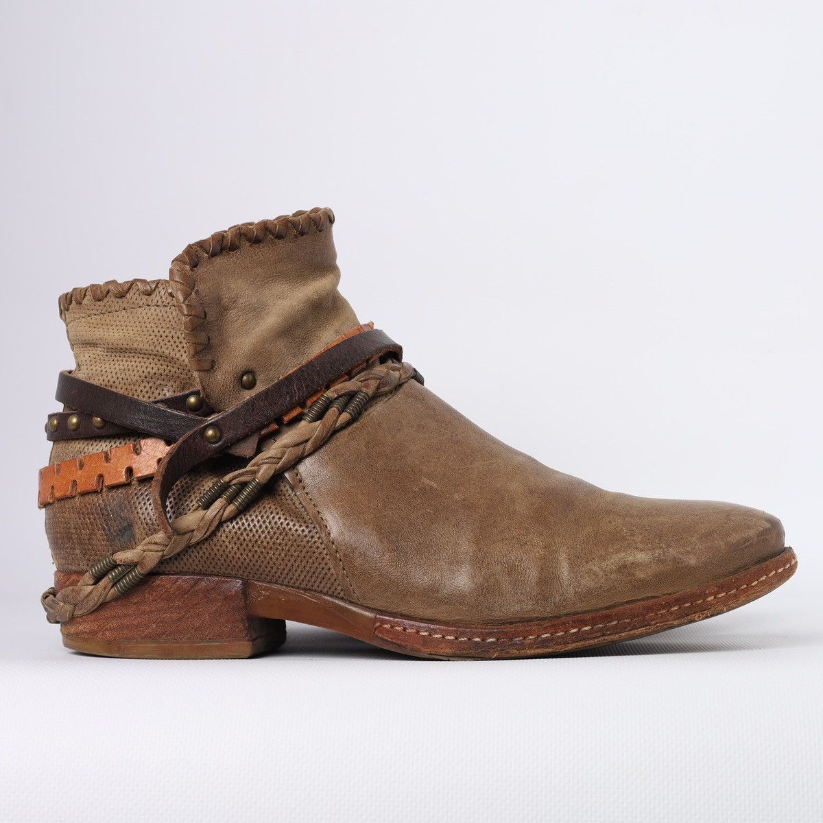 A.S.98 A.S.98 Airstep As 98 Leather Ankle Boots Straps Belt Shoes Size US 10 / IT 40 - 1 Thumbnail