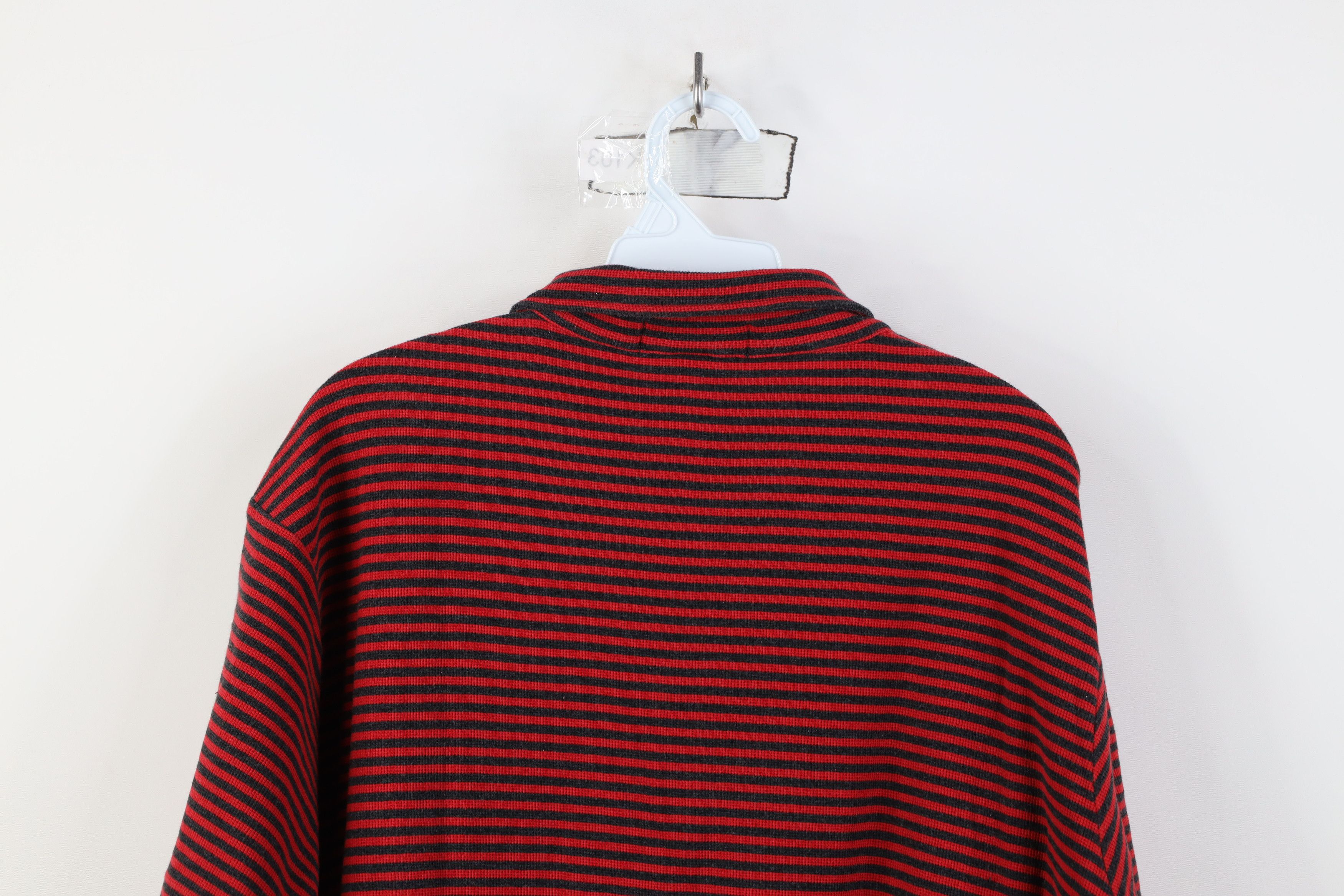 Ralph Lauren Vintage 90s Ralph Lauren Waffle Knit Golf Polo Shirt Red Size US XL / EU 56 / 4 - 11 Thumbnail