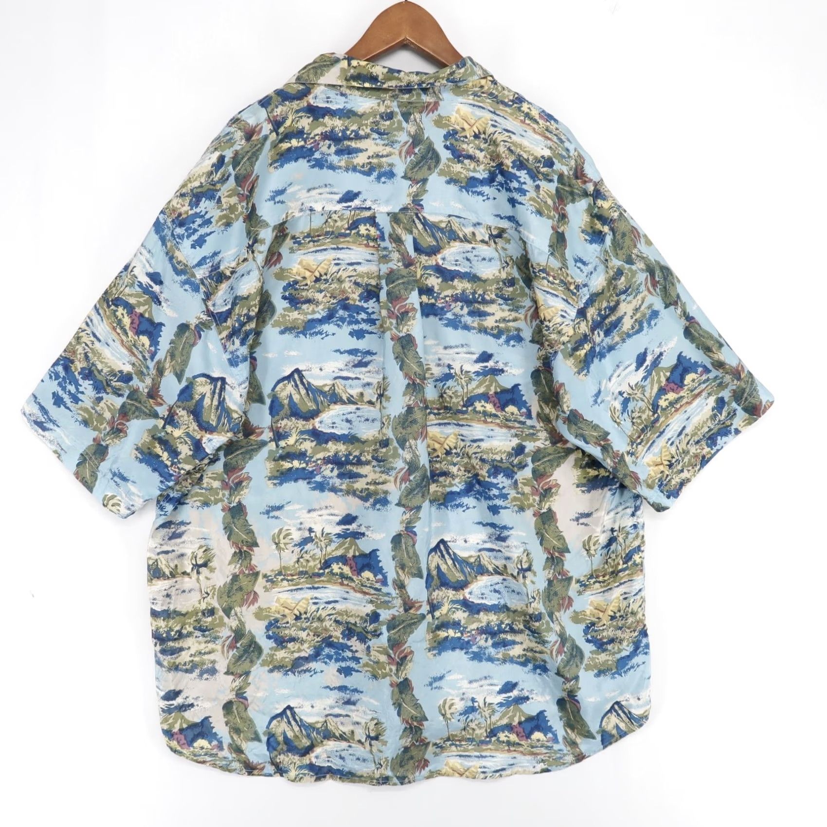 Hilo Hattie Hilo Hattie Shirt Mens XL Blue Print Silk Hawaiian Button Up Short Sleeve Island Floral Size US XL / EU 56 / 4 - 2 Thumbnail