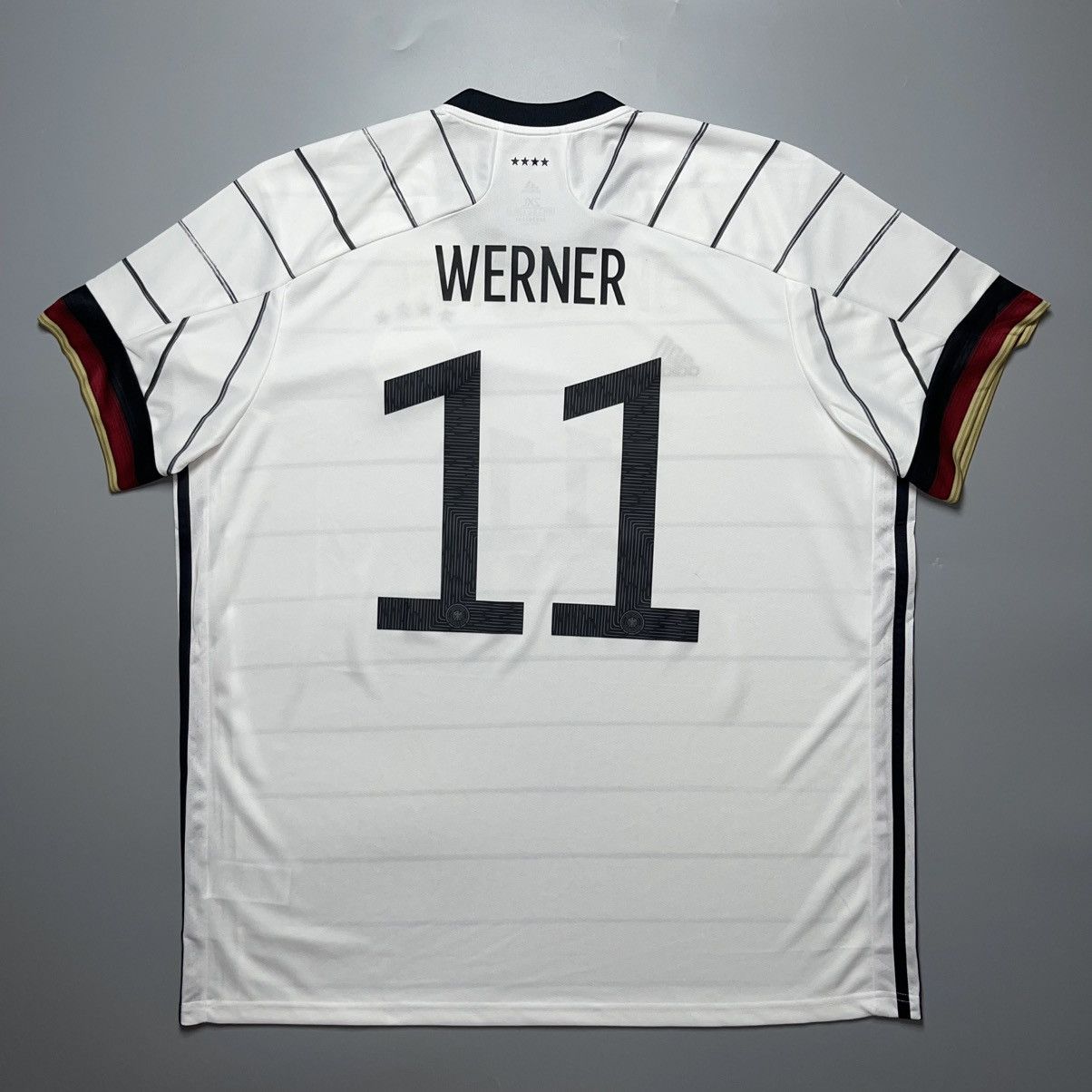 Adidas GERMANY ADIDAS 2020 EURO FOOTBALL HOME JERSEY #11 WERNER Size US XXL / EU 58 / 5 - 1 Thumbnail
