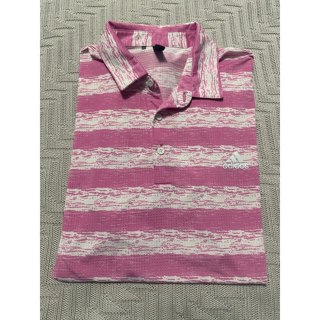 Adidas Adidas pink striped polo size L Size US L / EU 52-54 / 3 - 1 Thumbnail