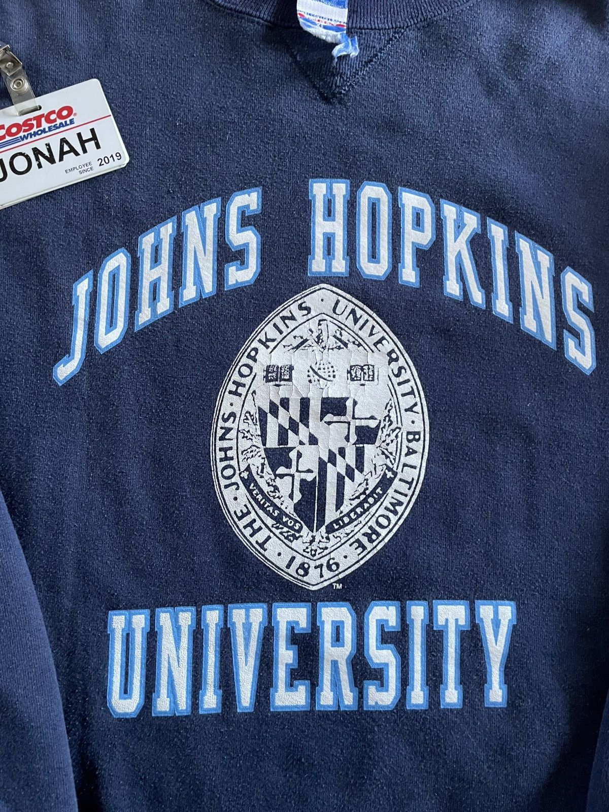 Vintage Vintage 90’s Johns Hopkins University Russell Crewneck Size US XL / EU 56 / 4 - 4 Thumbnail