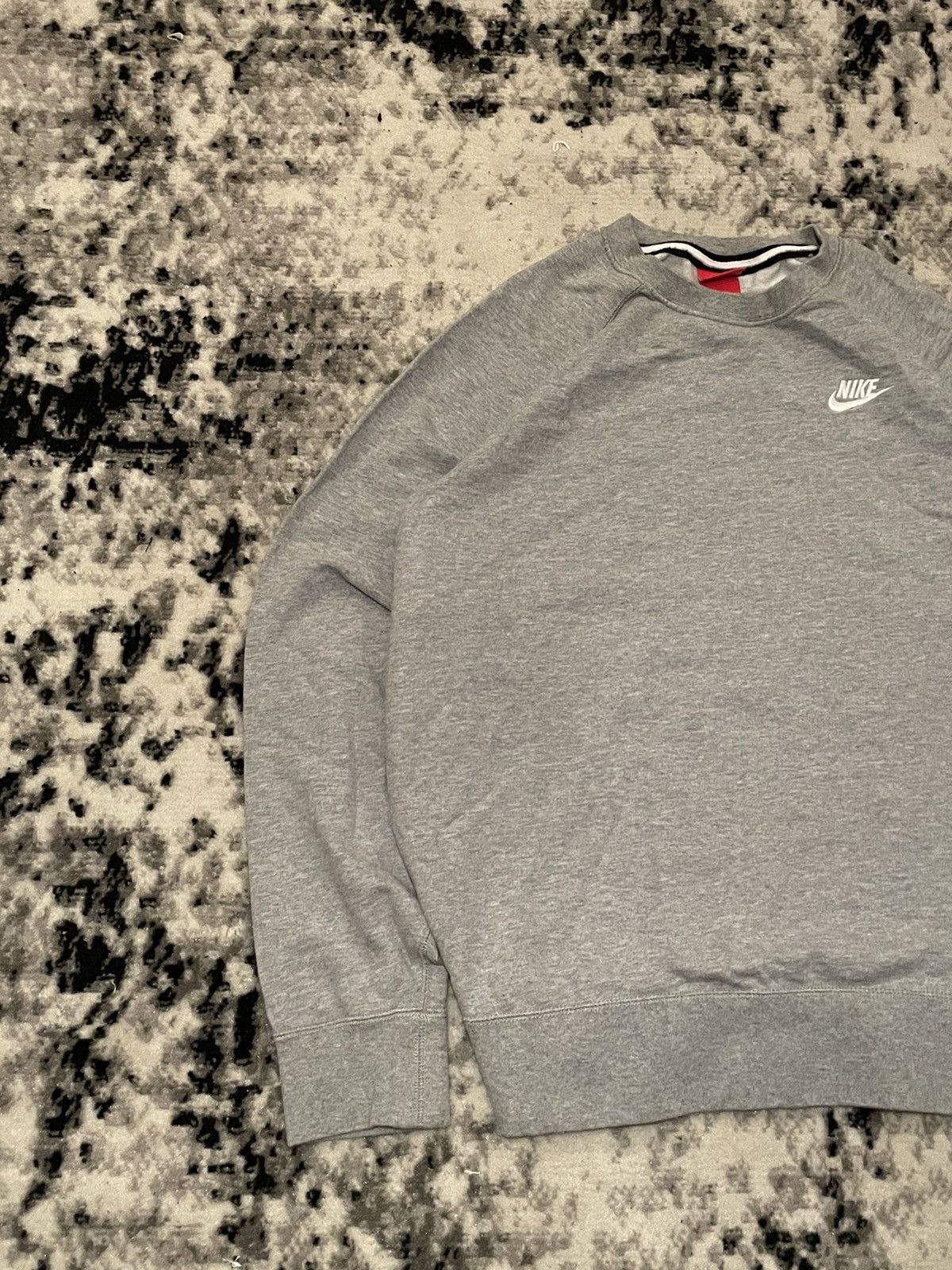 Nike × Vintage Nike Sweater Vintage Small Swoosh Grey Xl Size Streetwear Size US XL / EU 56 / 4 - 3 Thumbnail