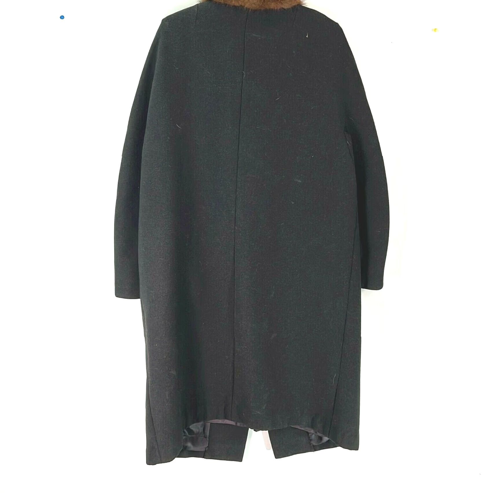 Vintage VINTAGE Modell Women Coat Wool Mink Fur Size 46 Gray 1960s Long Sleeve Casual Women 46 Gray Mink Fur Coat Jacket Size L / US 10 / IT 46 - 2 Thumbnail