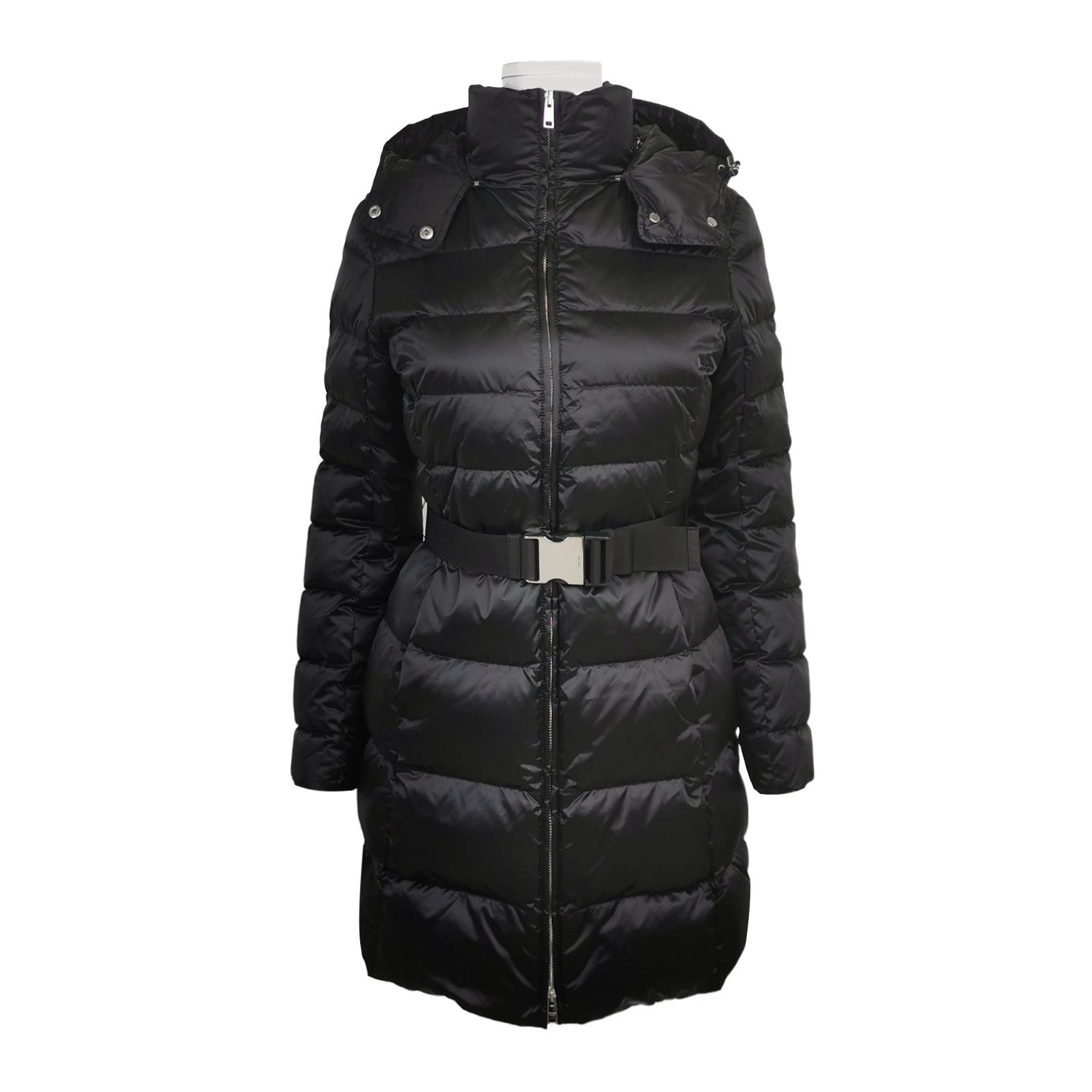 Prada Prada Quilted Hooded Long Sleeve Down Jacket 0079 Size US S / EU 44-46 / 1 - 1 Thumbnail