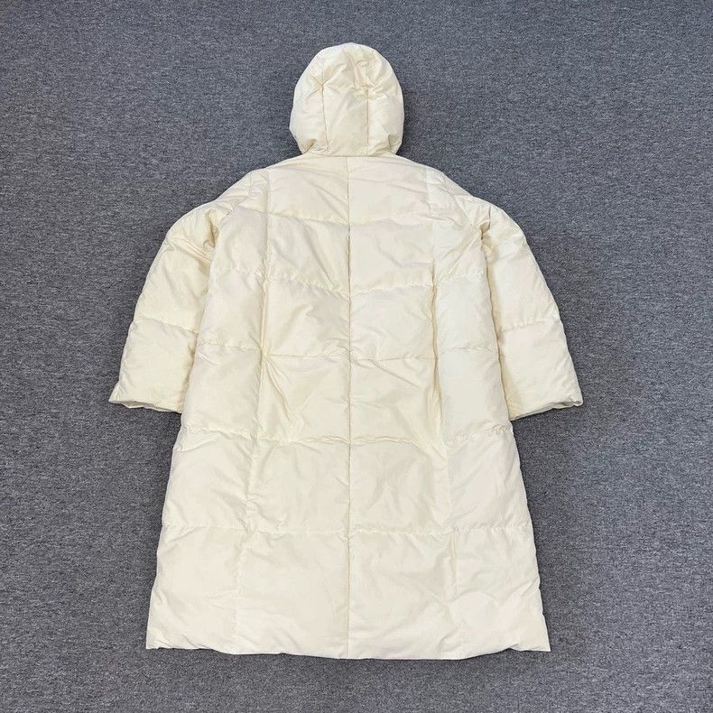 Jil Sander Jil Sander goose-yellow long checkered down jacket Size XXS / US 00 / IT 34 - 3 Thumbnail