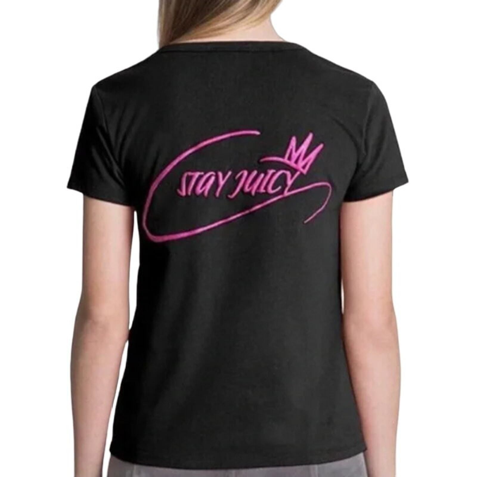 Juicy Couture Juicy Couture Embroidered Graphic T-Shirt Medium Black Pink Size M / US 6-8 / IT 42-44 - 3 Thumbnail