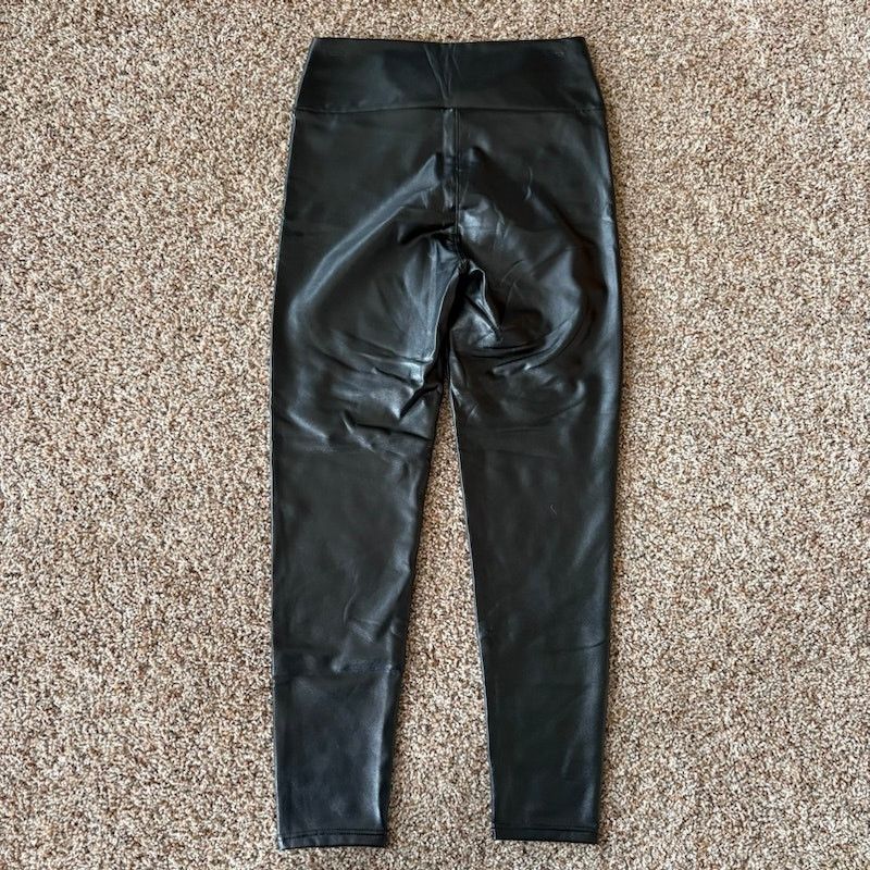Other Unbranded Black Faux Leather High Waist Leggings sz Medium Size 28" / US 6 / IT 42 - 2 Thumbnail