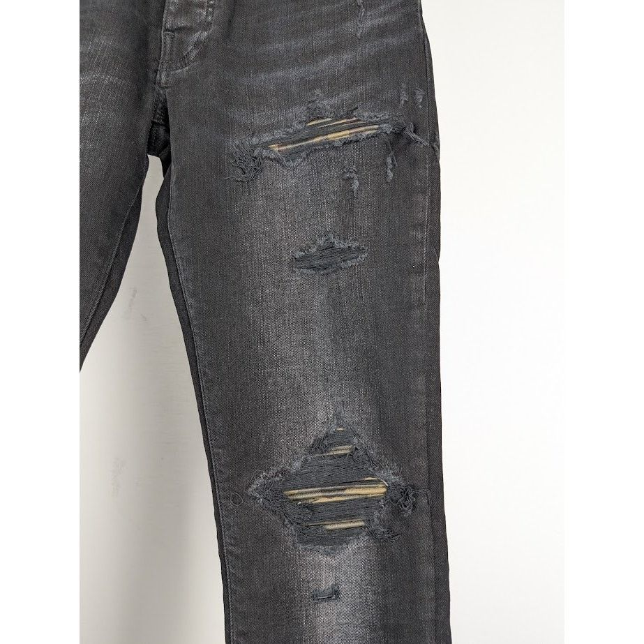 Amiri o1rshd1 Leather Camo MX1 Jean in Aged Black Size US 30 / EU 46 - 7 Thumbnail