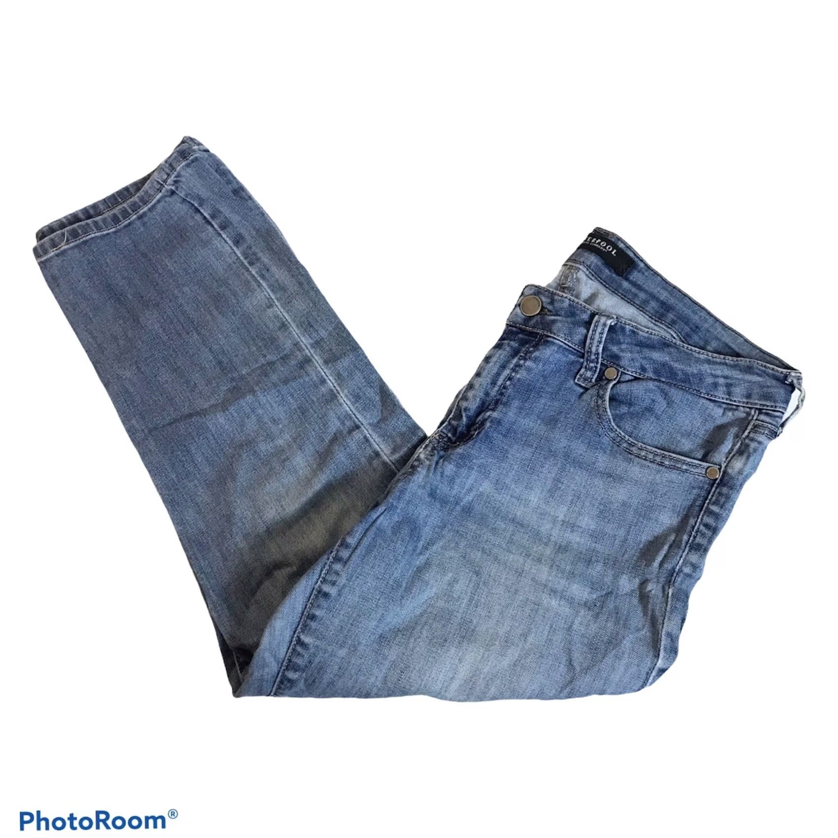 Vintage Liverpool Jean Company Womens 6 Crop Jeans Distressed Destroyed Medium Wash Size 28" / US 6 / IT 42 - 3 Thumbnail