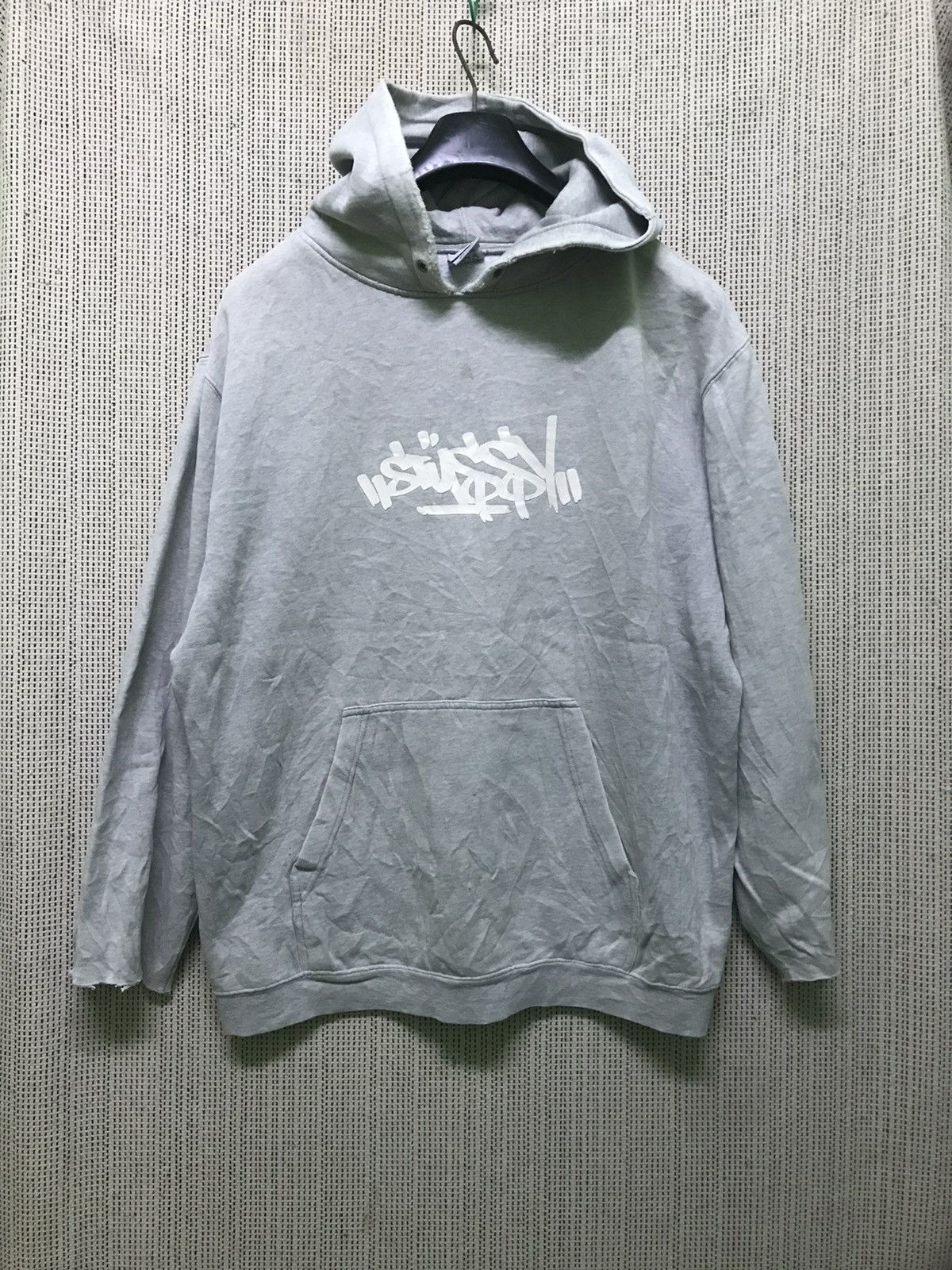 Stussy × Vintage Rare VINTAGE 90s STUSSY HOODIE DISTRESSED Size US L / EU 52-54 / 3 - 1 Thumbnail