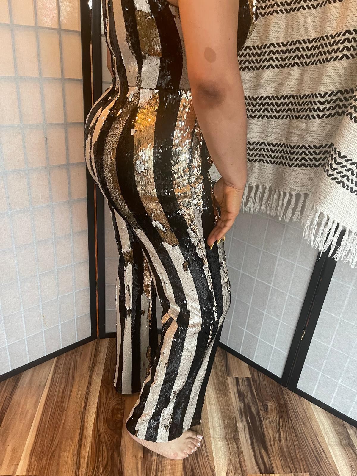 Dress the Population Striped sequin romper Size M / US 6-8 / IT 42-44 - 3 Thumbnail