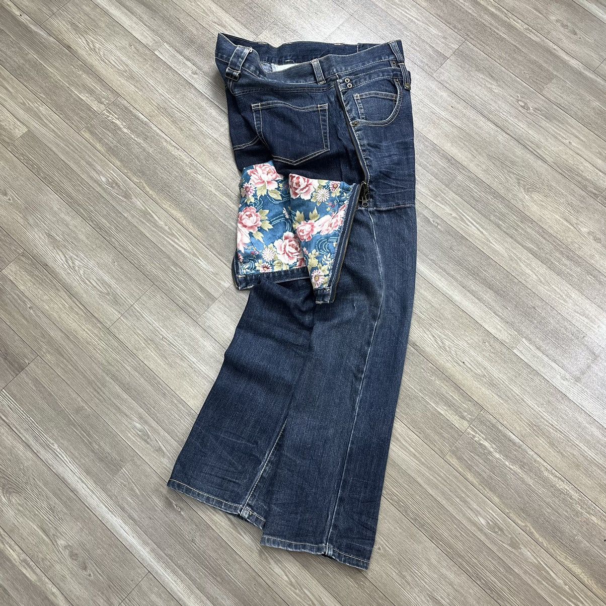 If Six Was Nine × Japanese Brand × PPFM Vintage PPFM Double Waist Hybird Flowers Jeans Size US 30 / EU 46 - 1 Thumbnail