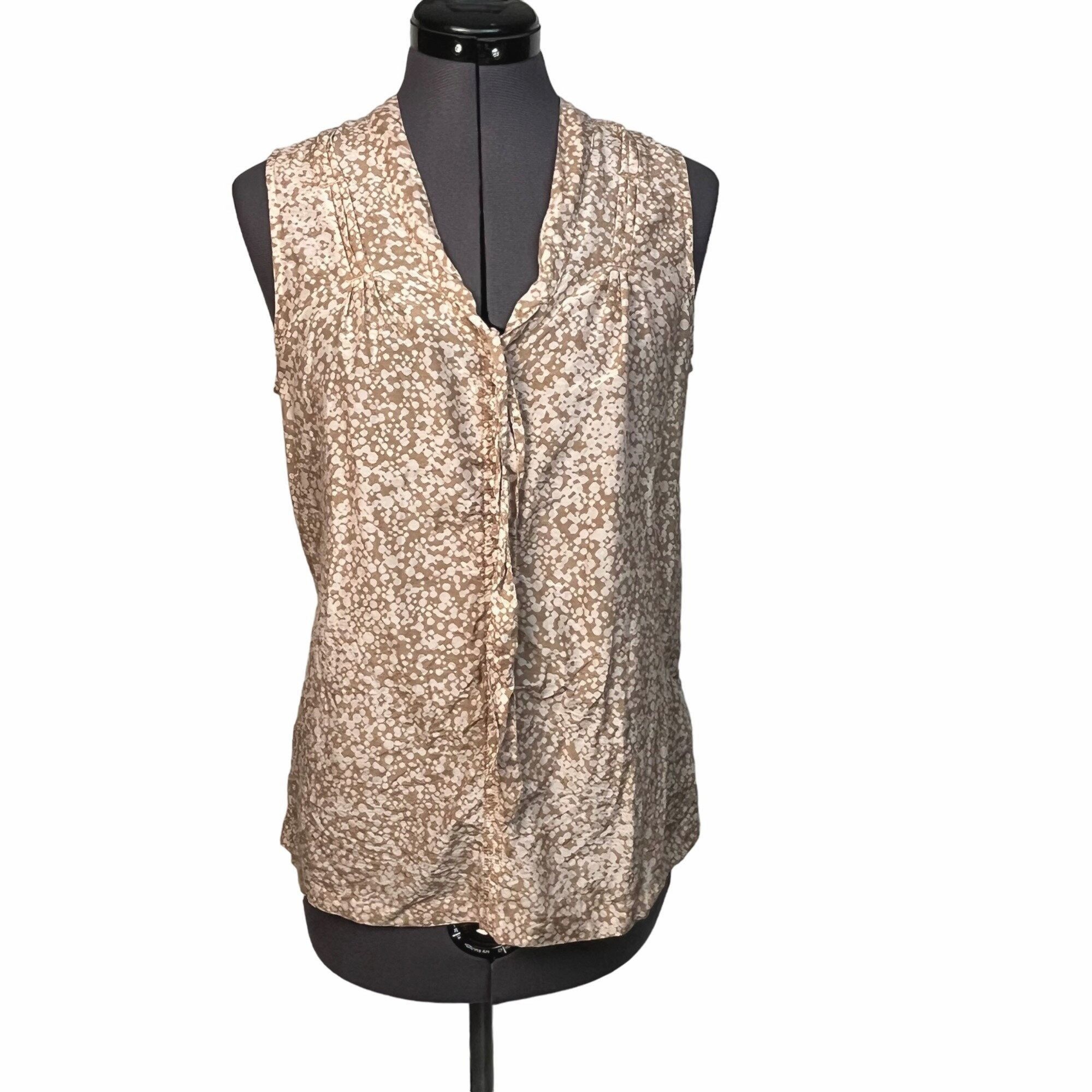 Gap Gap Women's Sleeveless Blouse Top V-Neck Silk Blend Tie-Fron Size S / US 4 / IT 40 - 1 Thumbnail