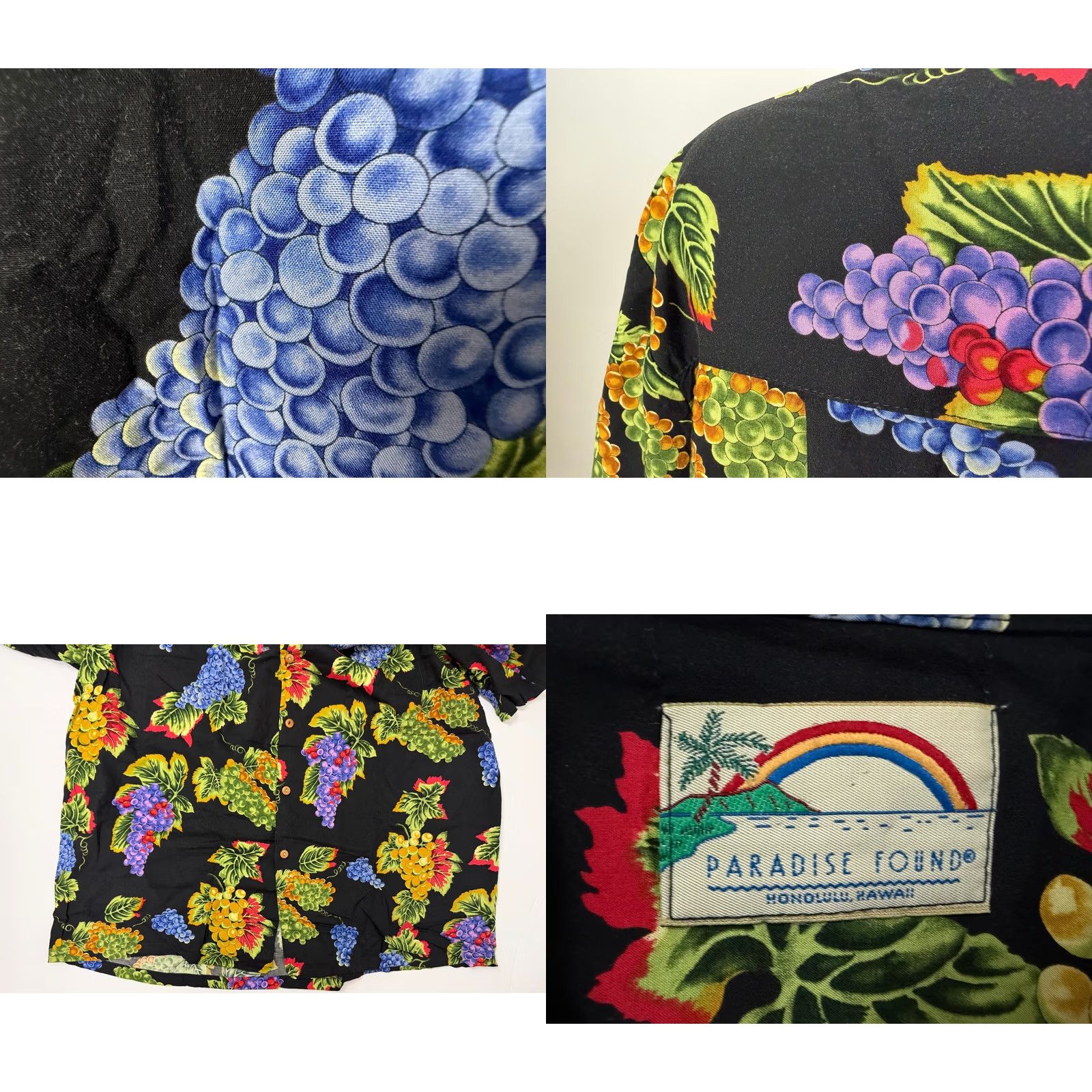 Paradise Found VINTAGE Paradise Found Shirt Men XXL Camp Collar Winery Rayon Paradise Found Black 2XL Hawaiian Tropical Outdoor Preppy Button-Up Collared Shirt Mens Size US XXL / EU 58 / 5 - 8 Thumbnail