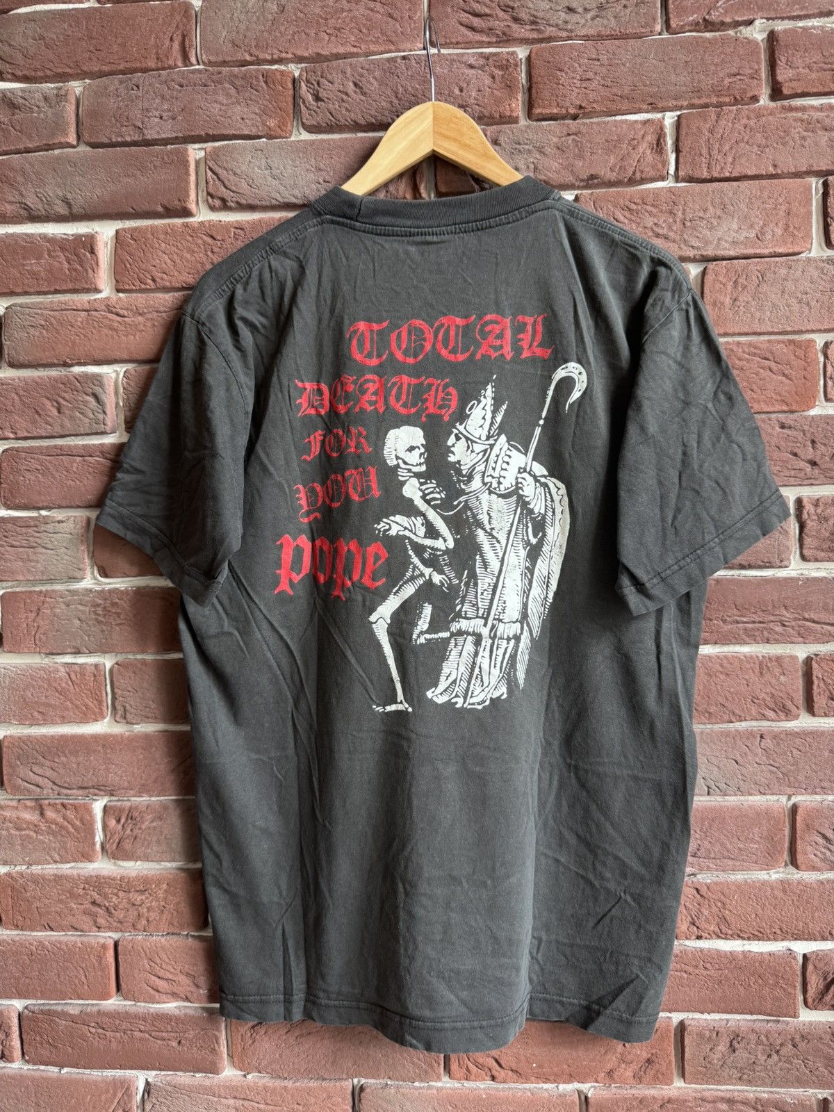 Band Tees Vintage 90s Inferno Salve Satanas Black Metal Band T shirt Size US L / EU 52-54 / 3 - 2 Thumbnail