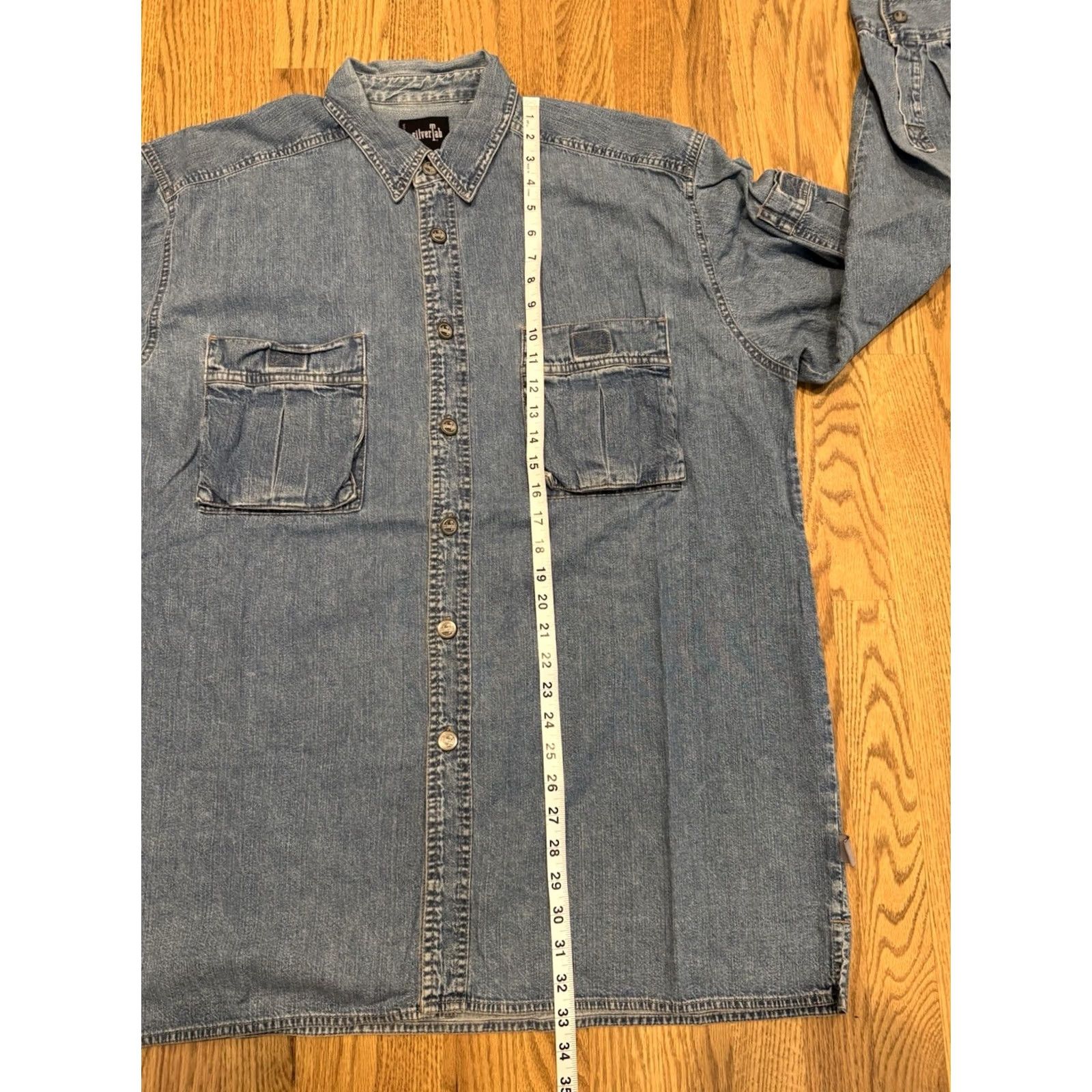 Levi's VINTAGE Levi's Denim Cargo Pocket Button Shirt Fits Mens 2XL Blue Jeans Shirt Levis Vtg Regular Long Sleeve Button-Up Collared Size US XXL / EU 58 / 5 - 5 Thumbnail