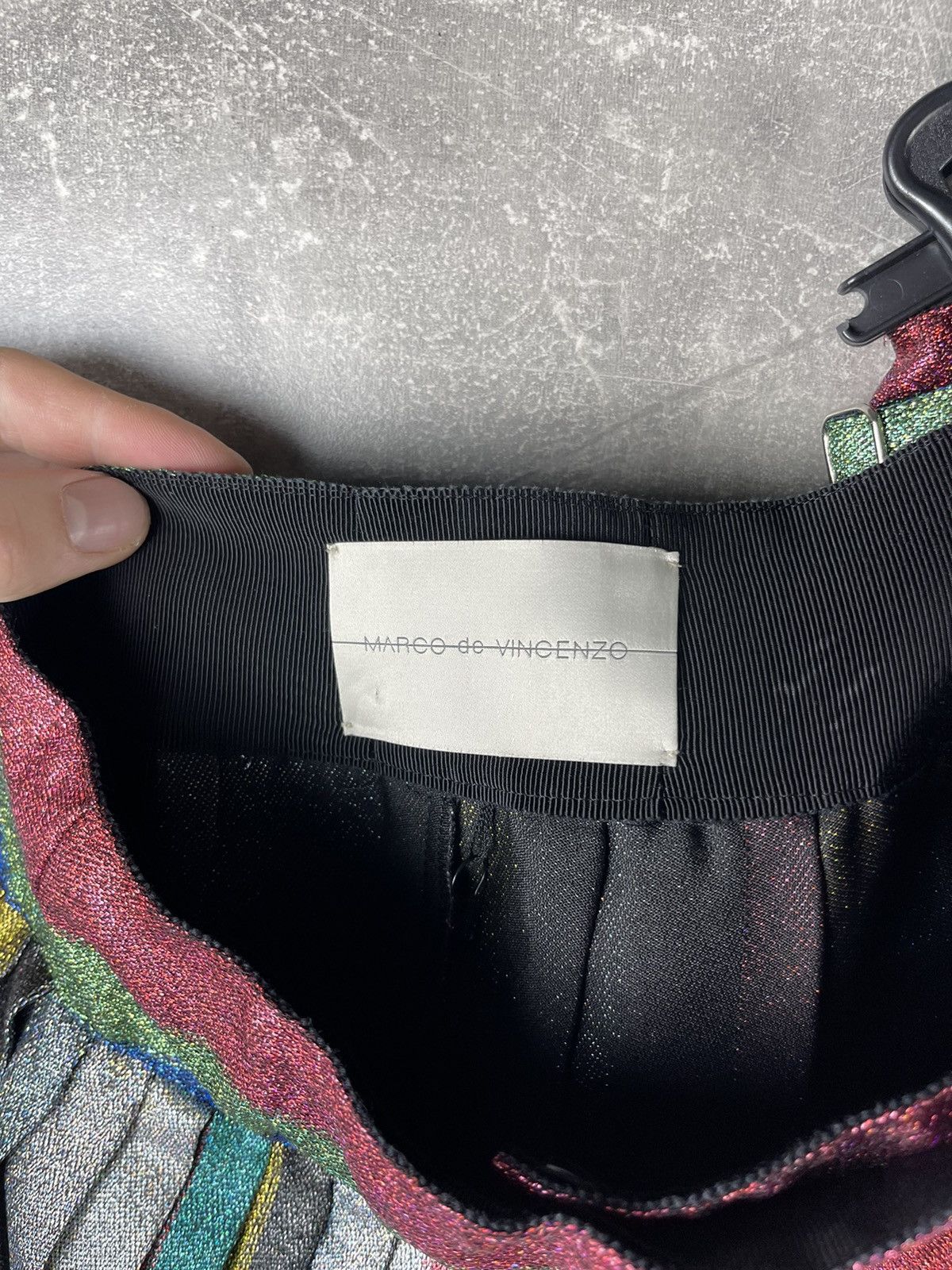Other Marco de Vincenzo Glitter Multicolor Pleated Rainbow Skirt Size 30" / US 8 / IT 44 - 9 Thumbnail