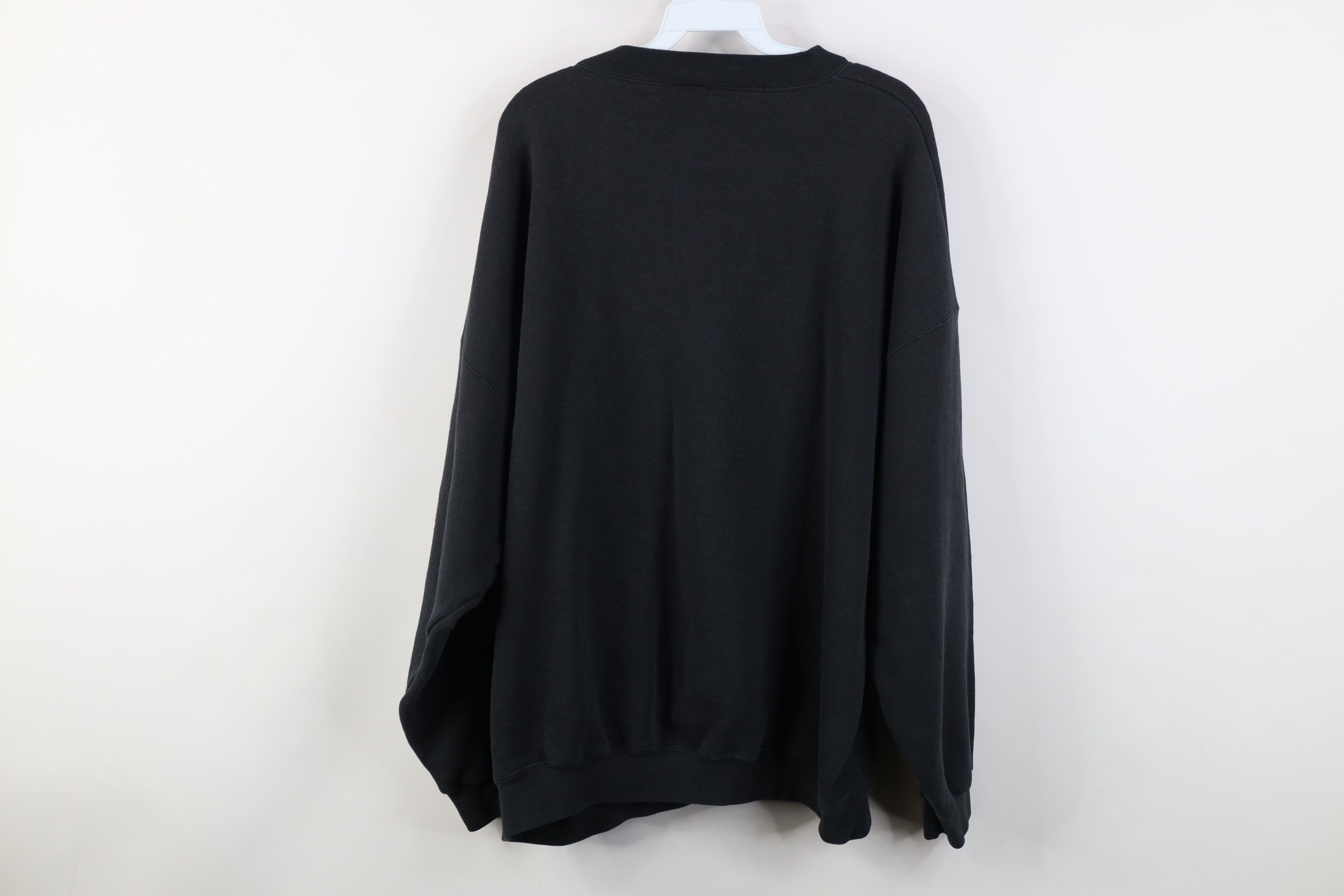 Vintage Vintage 90s Streetwear Blank Crewneck Sweatshirt Black USA Size US XXL / EU 58 / 5 - 12 Thumbnail
