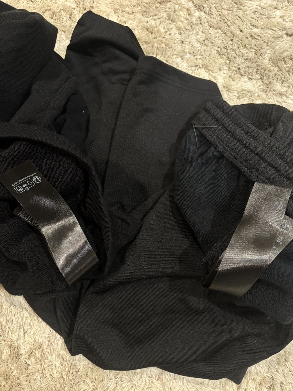 Balenciaga Black Campaign Logo Baggy Sweatpants Size US 31 - 6 Thumbnail