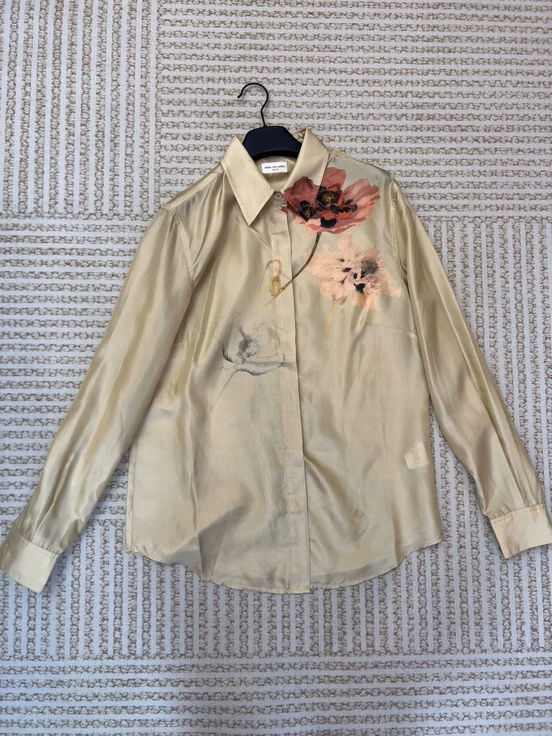 Dries Van Noten dries van noten size:36 A long-sleeved silk shirt for ladi Size XXS / US 00 / IT 34 - 1 Thumbnail